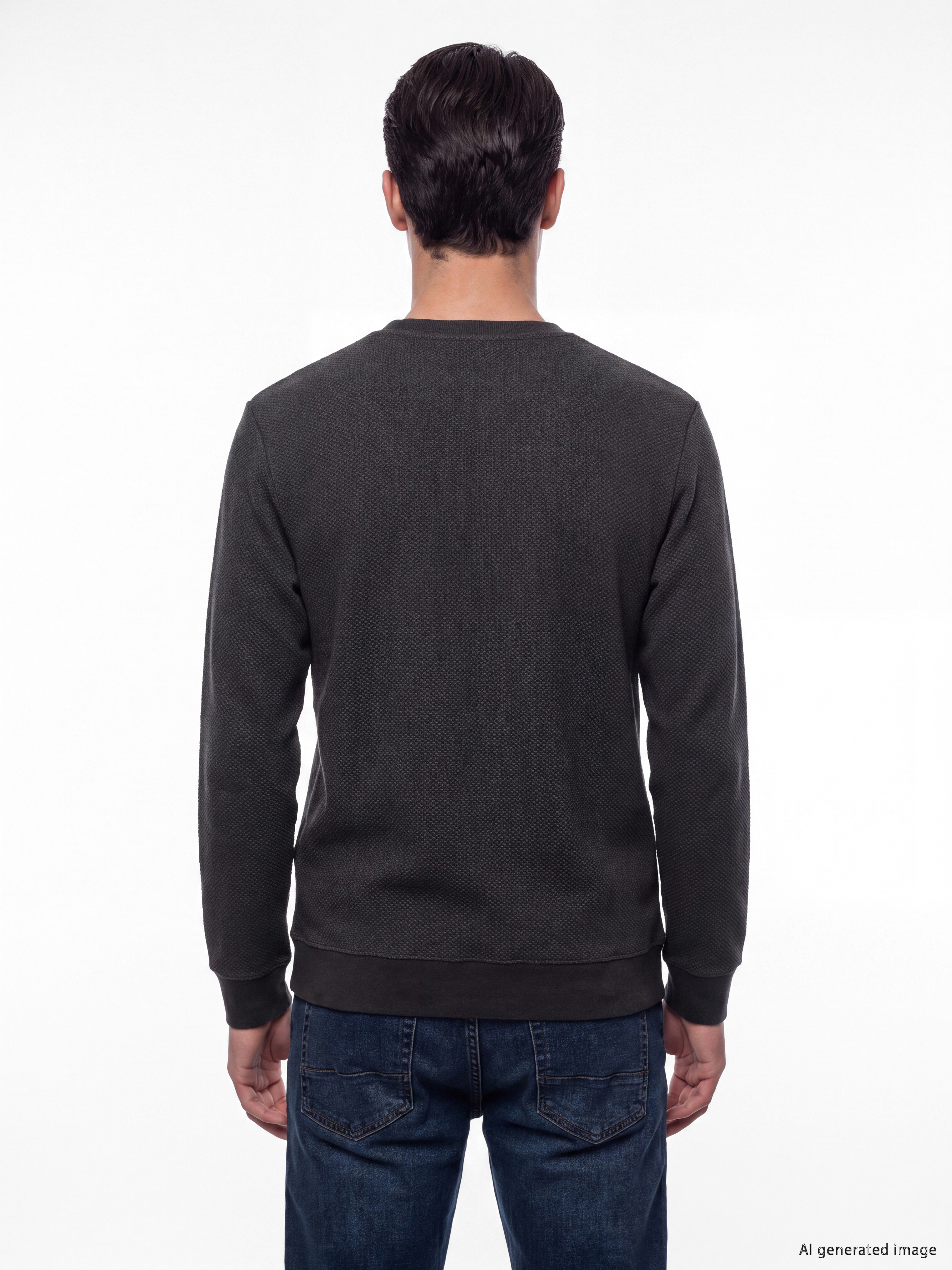 LCWAIKIKI Classic Bisiklet Yaka Erkek Sweatshirt görsel 3