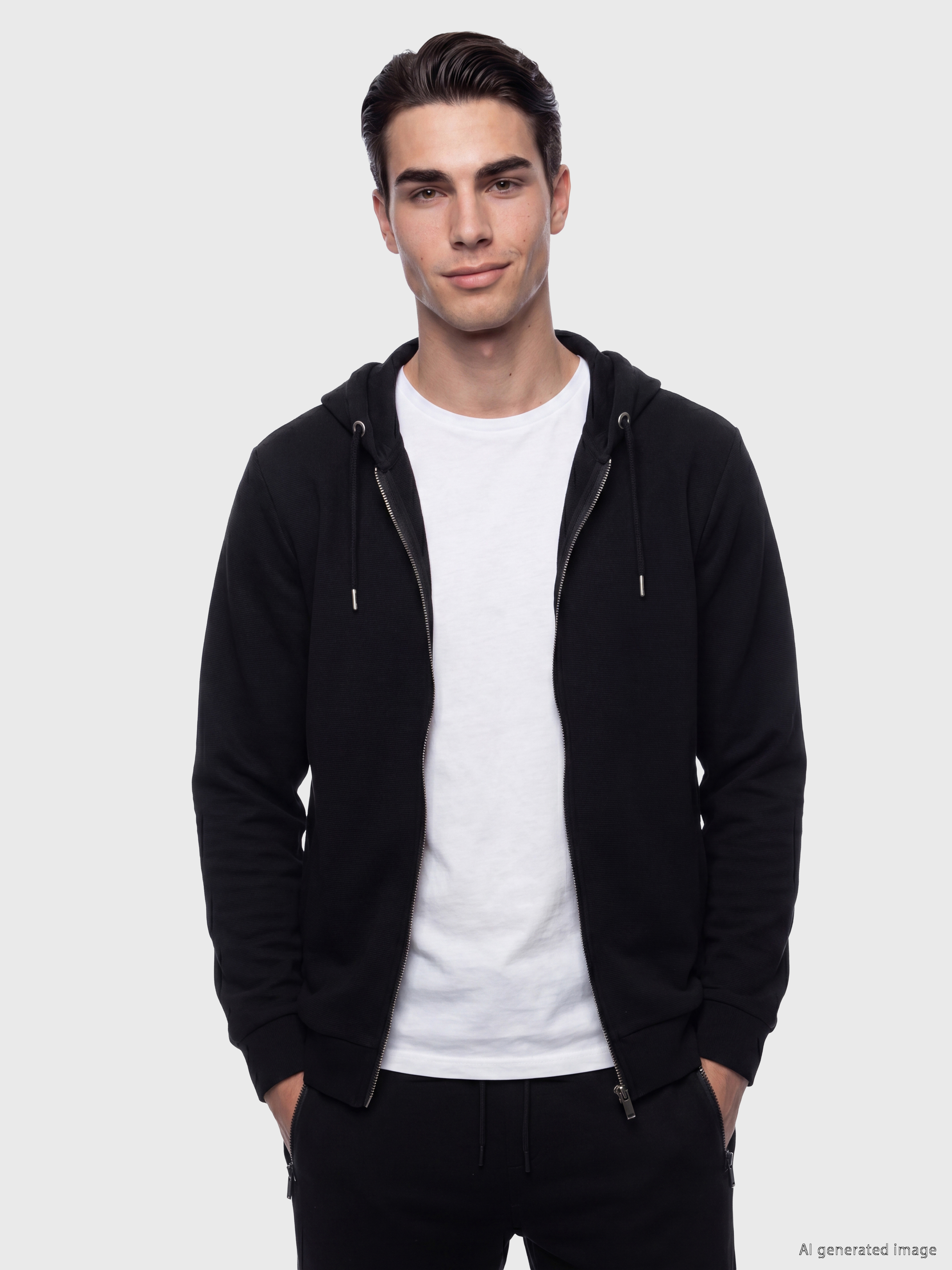 LCWAIKIKI Classic Kapüşonlu Erkek Fermuarlı Sweatshirt