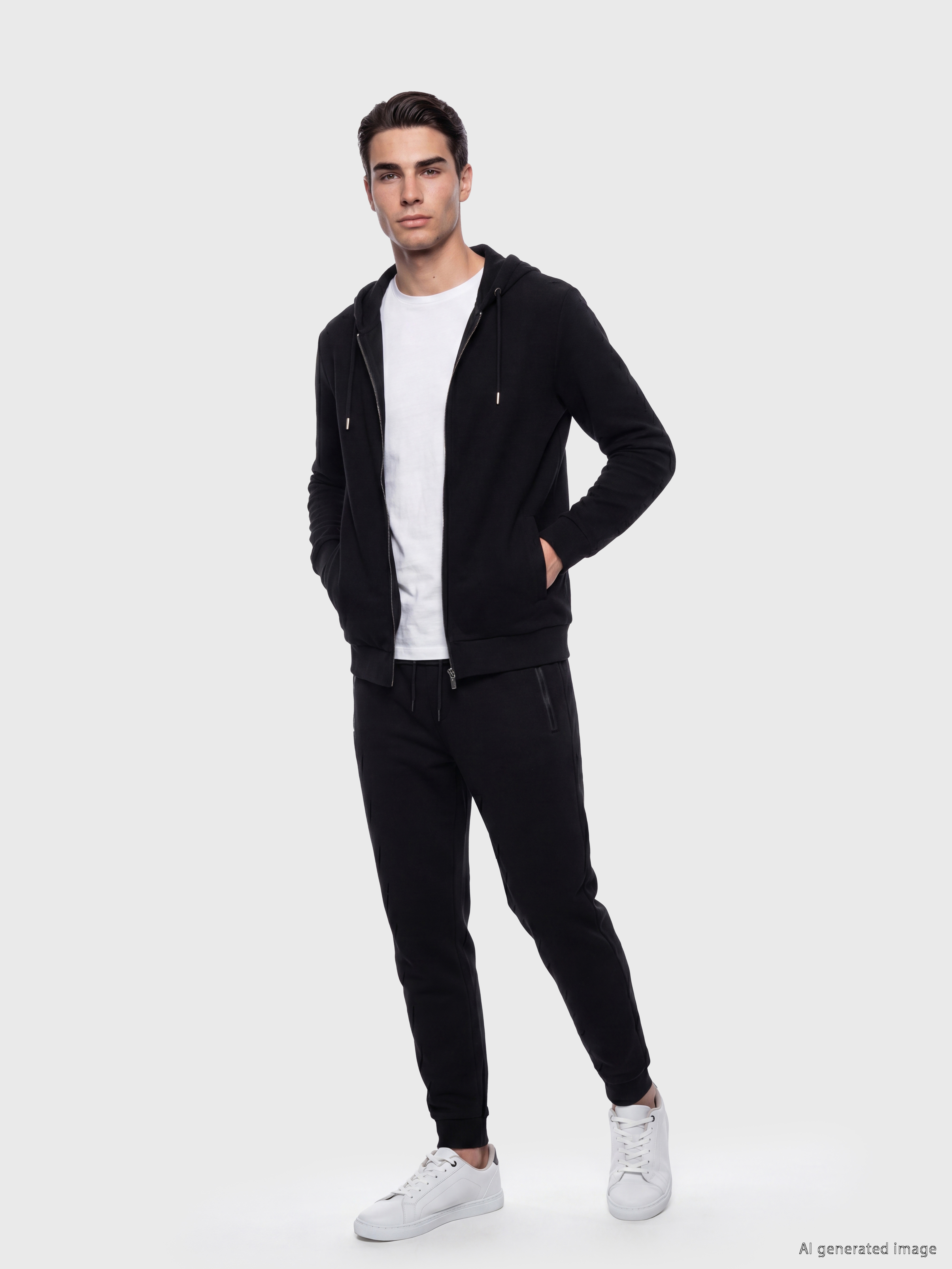 LCWAIKIKI Classic Kapüşonlu Erkek Fermuarlı Sweatshirt görsel 2