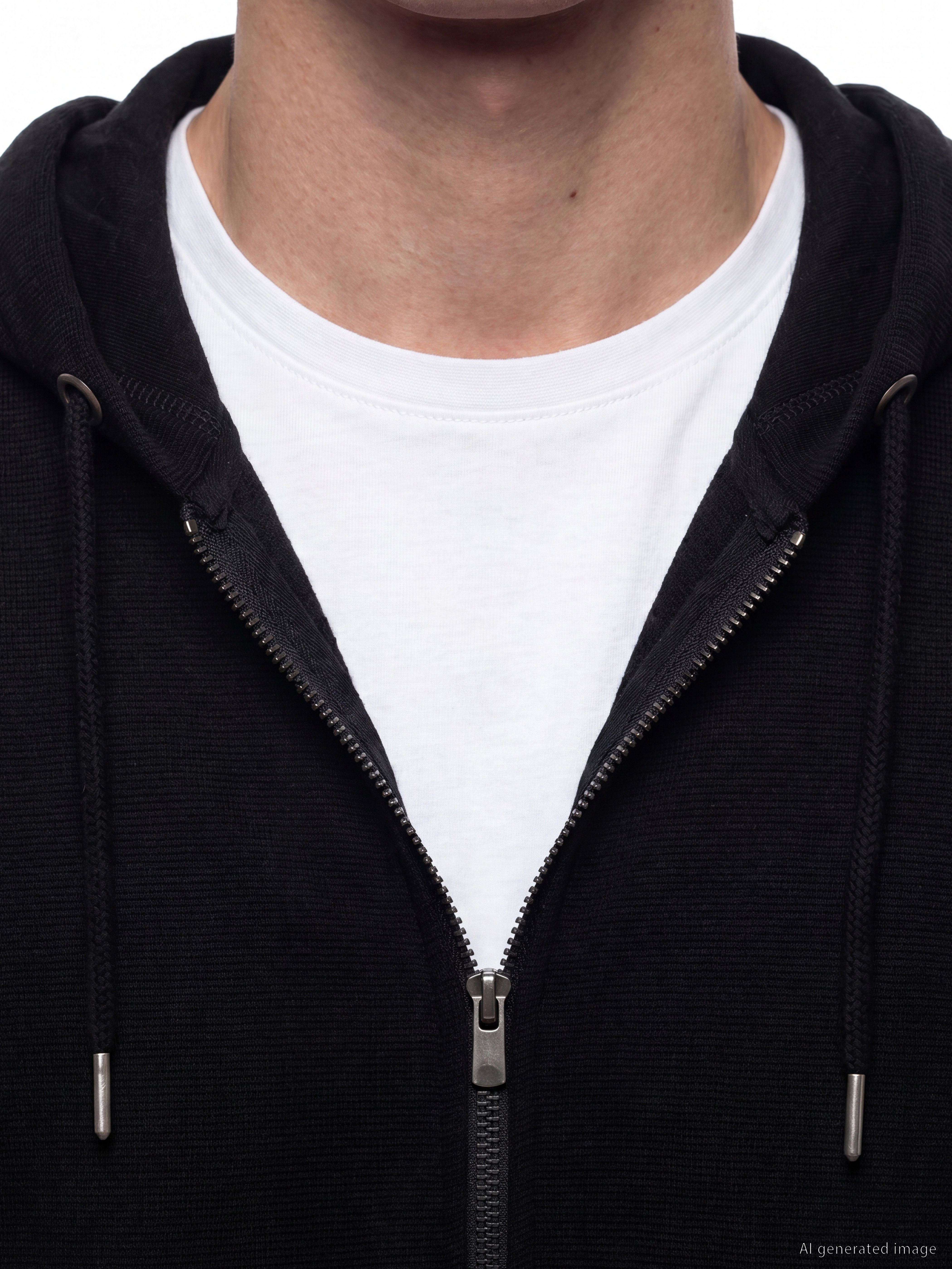 LCWAIKIKI Classic Kapüşonlu Erkek Fermuarlı Sweatshirt görsel 3