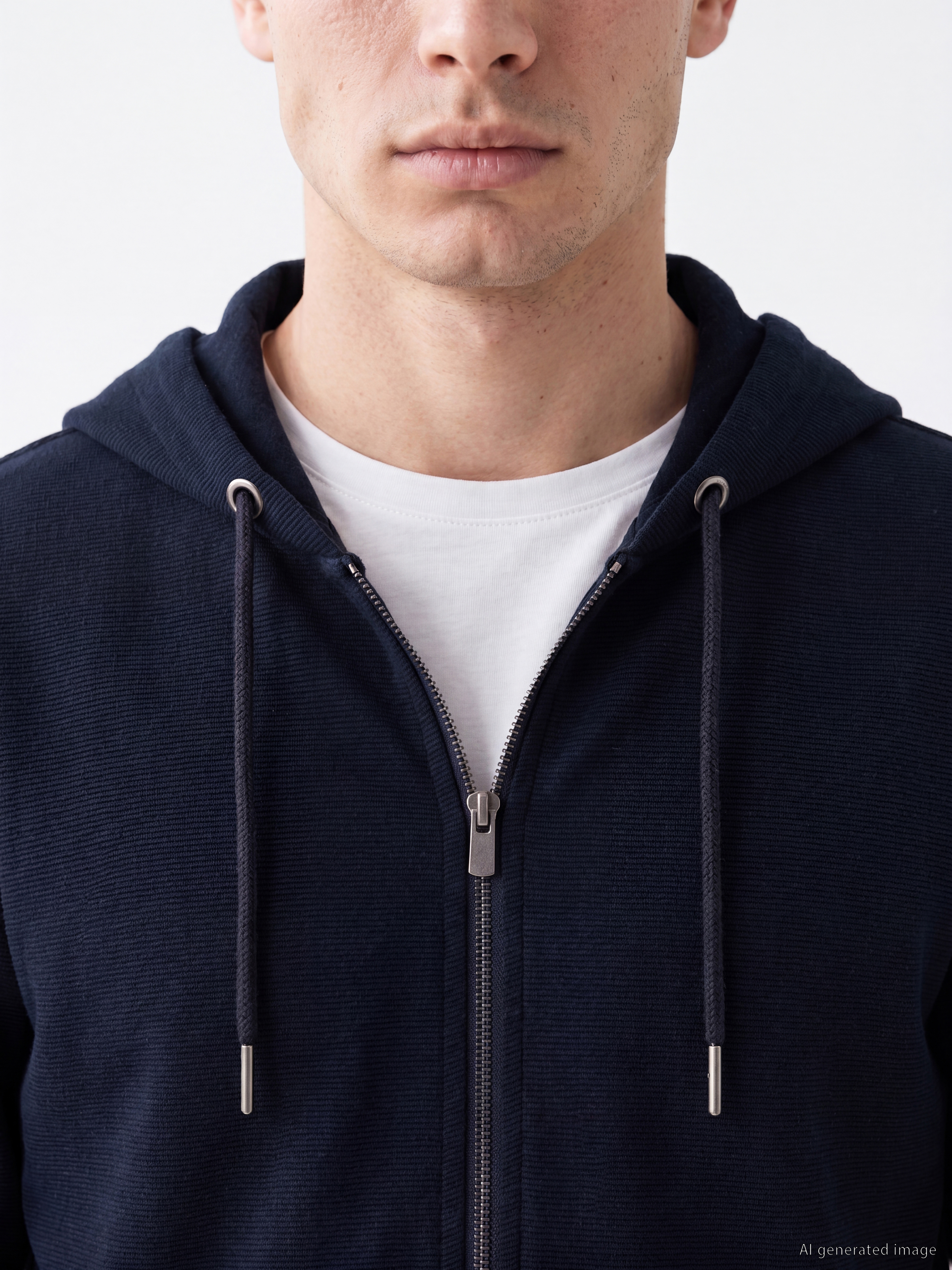 LCWAIKIKI Classic Kapüşonlu Erkek Fermuarlı Sweatshirt görsel 3