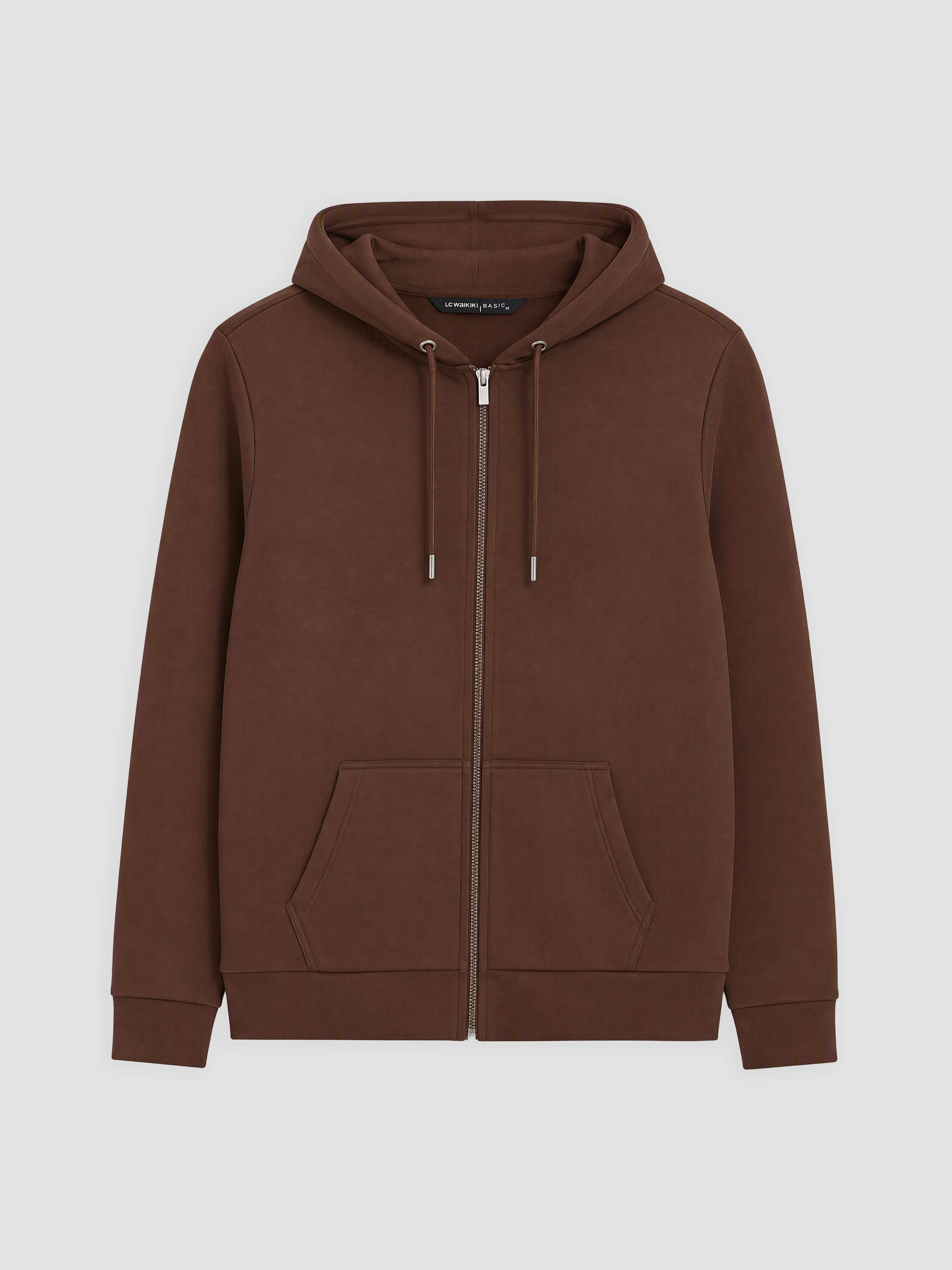 LCWAIKIKI Classic Kapüşonlu Erkek Fermuarlı Sweatshirt görsel 2