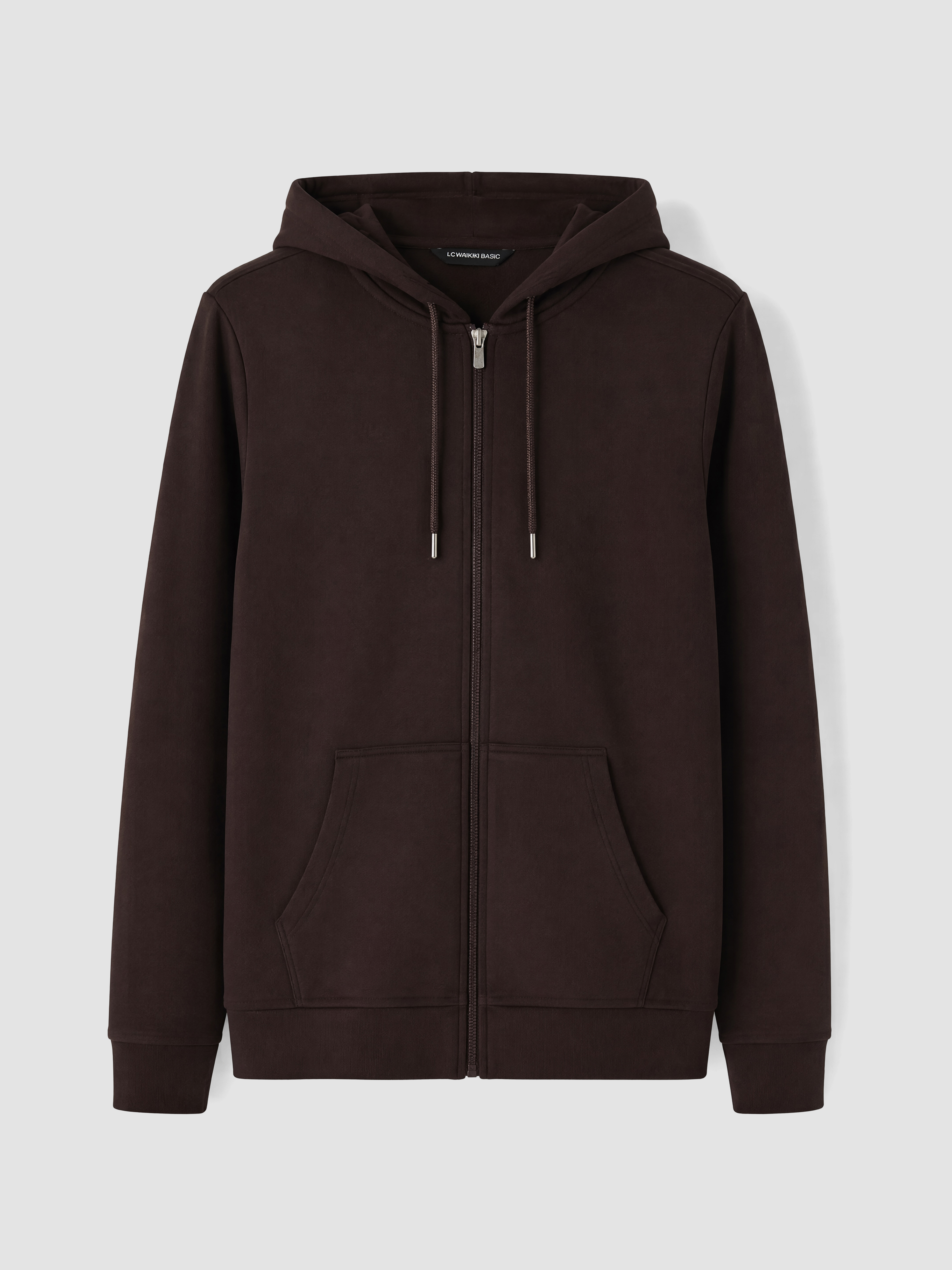 LCWAIKIKI Classic Kapüşonlu Erkek Fermuarlı Sweatshirt görsel 4