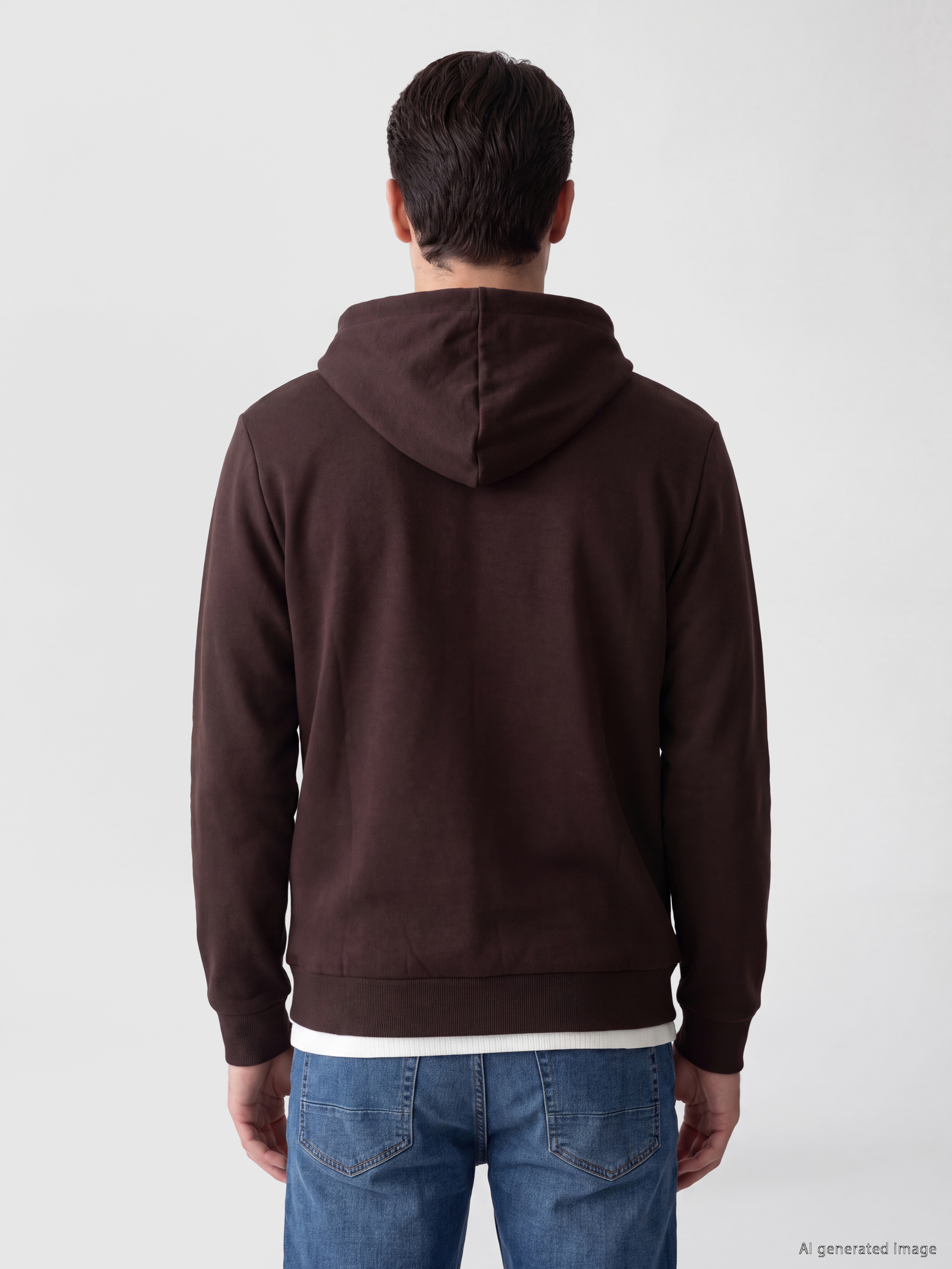 LCWAIKIKI Classic Kapüşonlu Erkek Fermuarlı Sweatshirt görsel 3