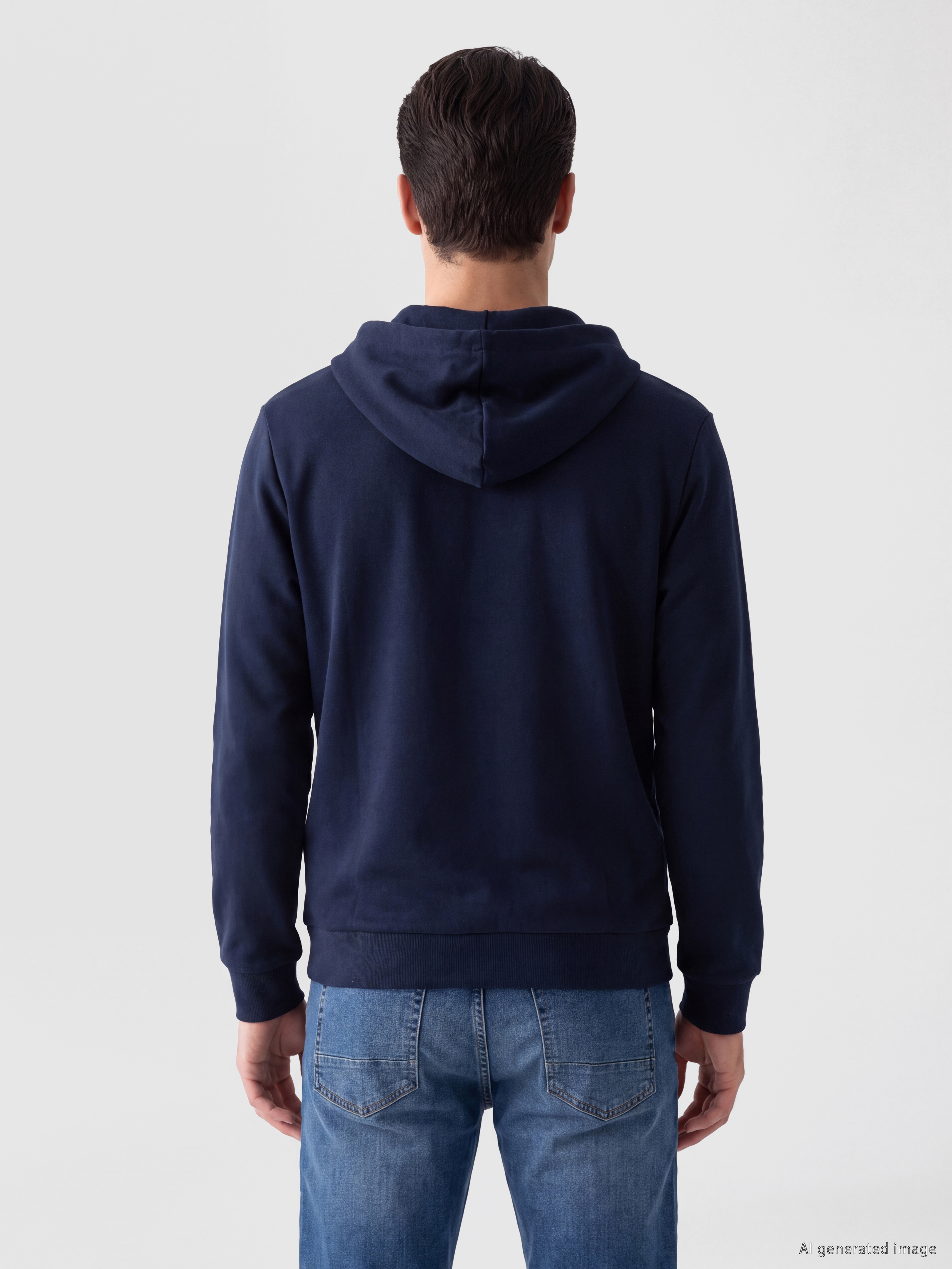 LCWAIKIKI Classic Kapüşonlu Erkek Fermuarlı Sweatshirt görsel 3