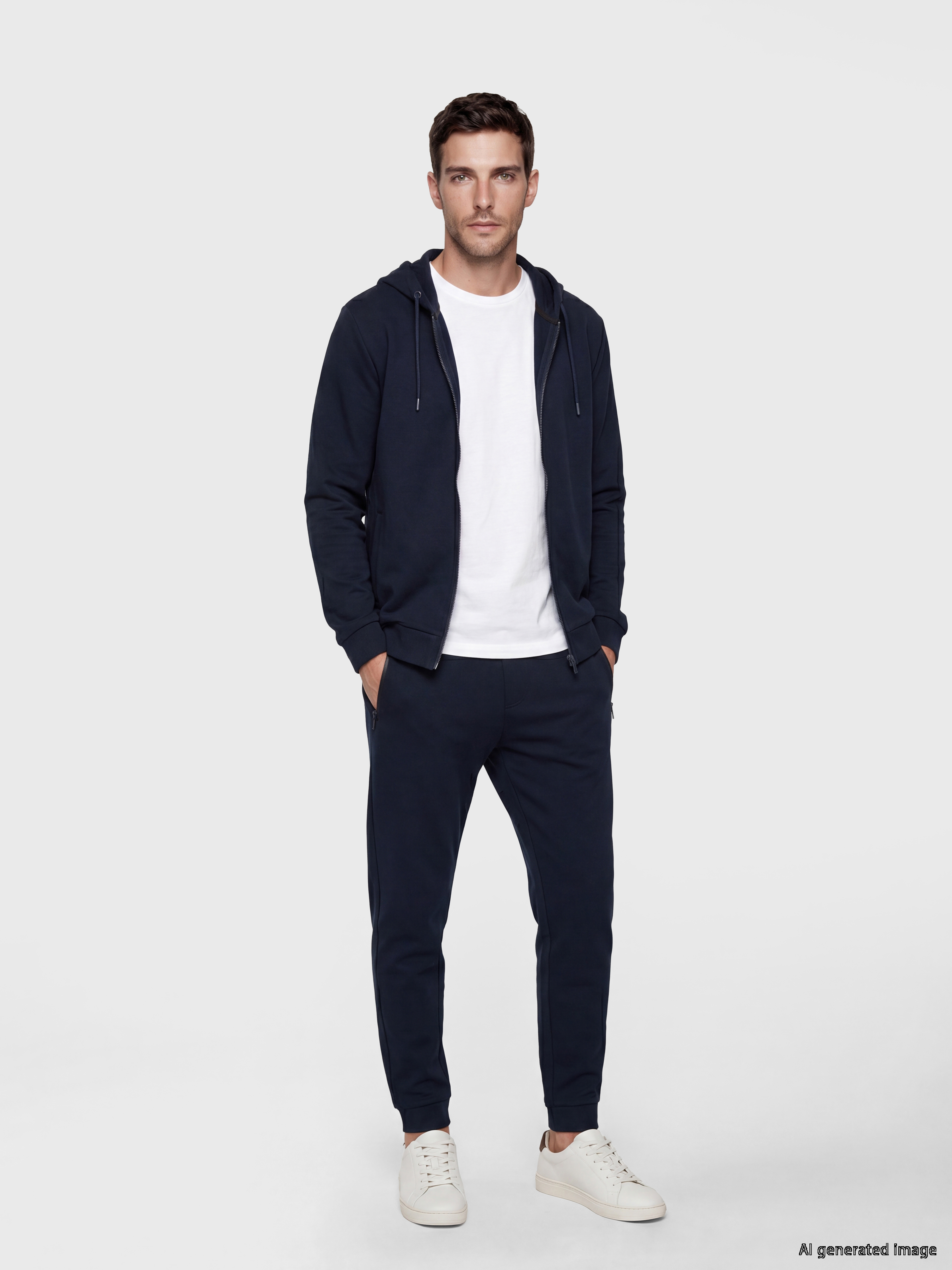 LCWAIKIKI Classic Kapüşonlu Erkek Fermuarlı Sweatshirt görsel 2