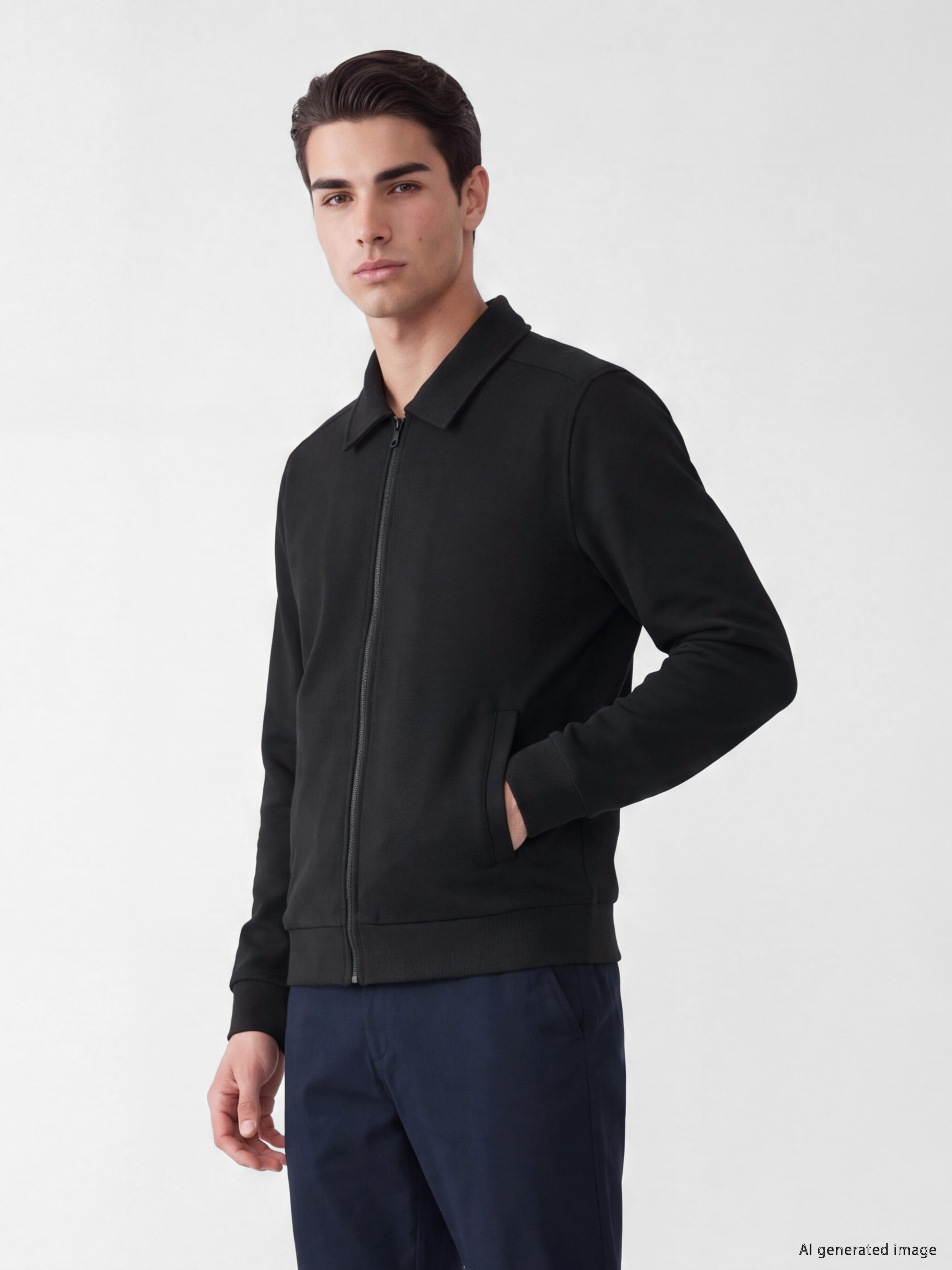 LCWAIKIKI Classic Polo Yaka Erkek Fermuarlı Sweatshirt
