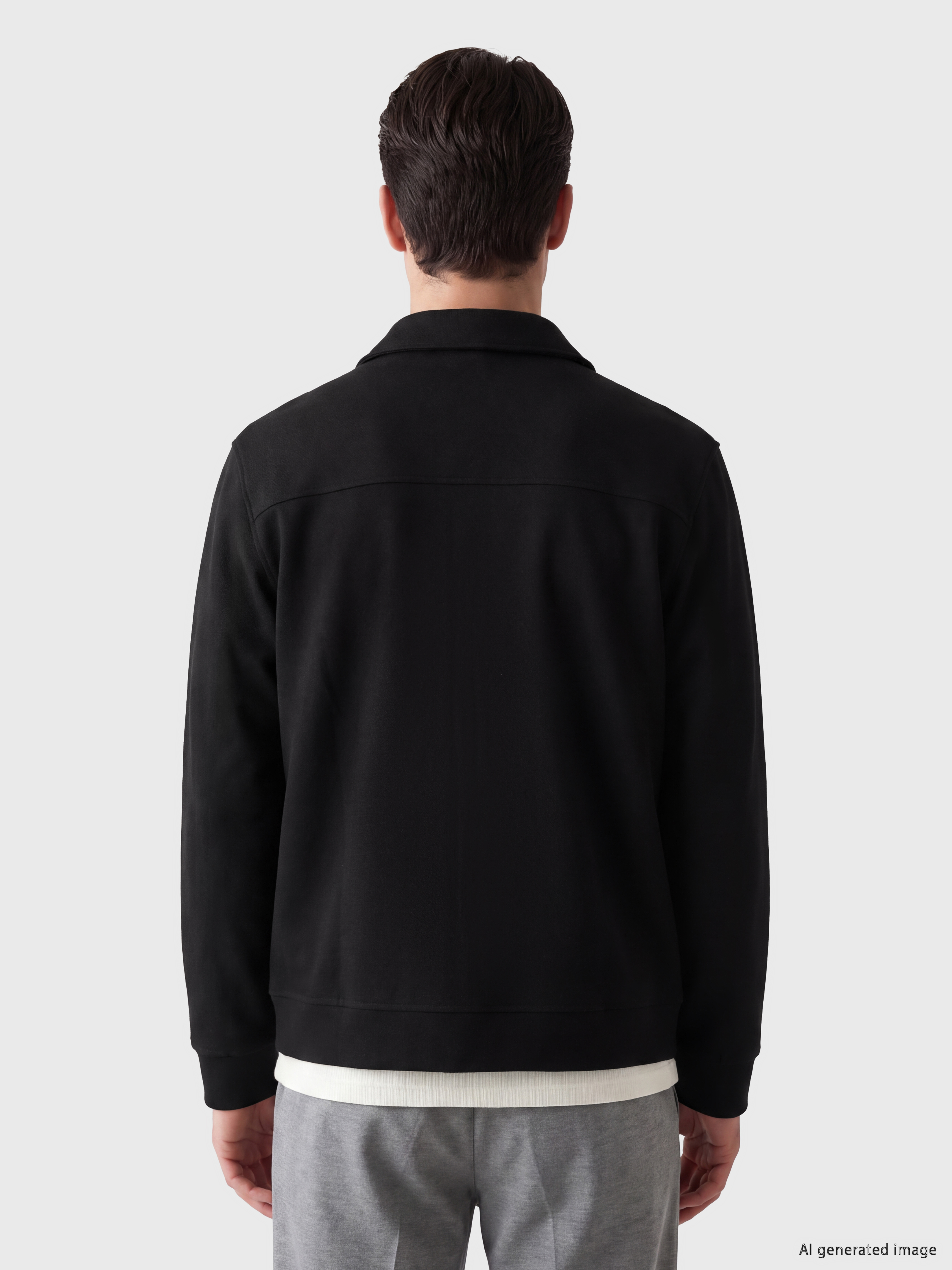 LCWAIKIKI Classic Polo Yaka Erkek Fermuarlı Sweatshirt görsel 3