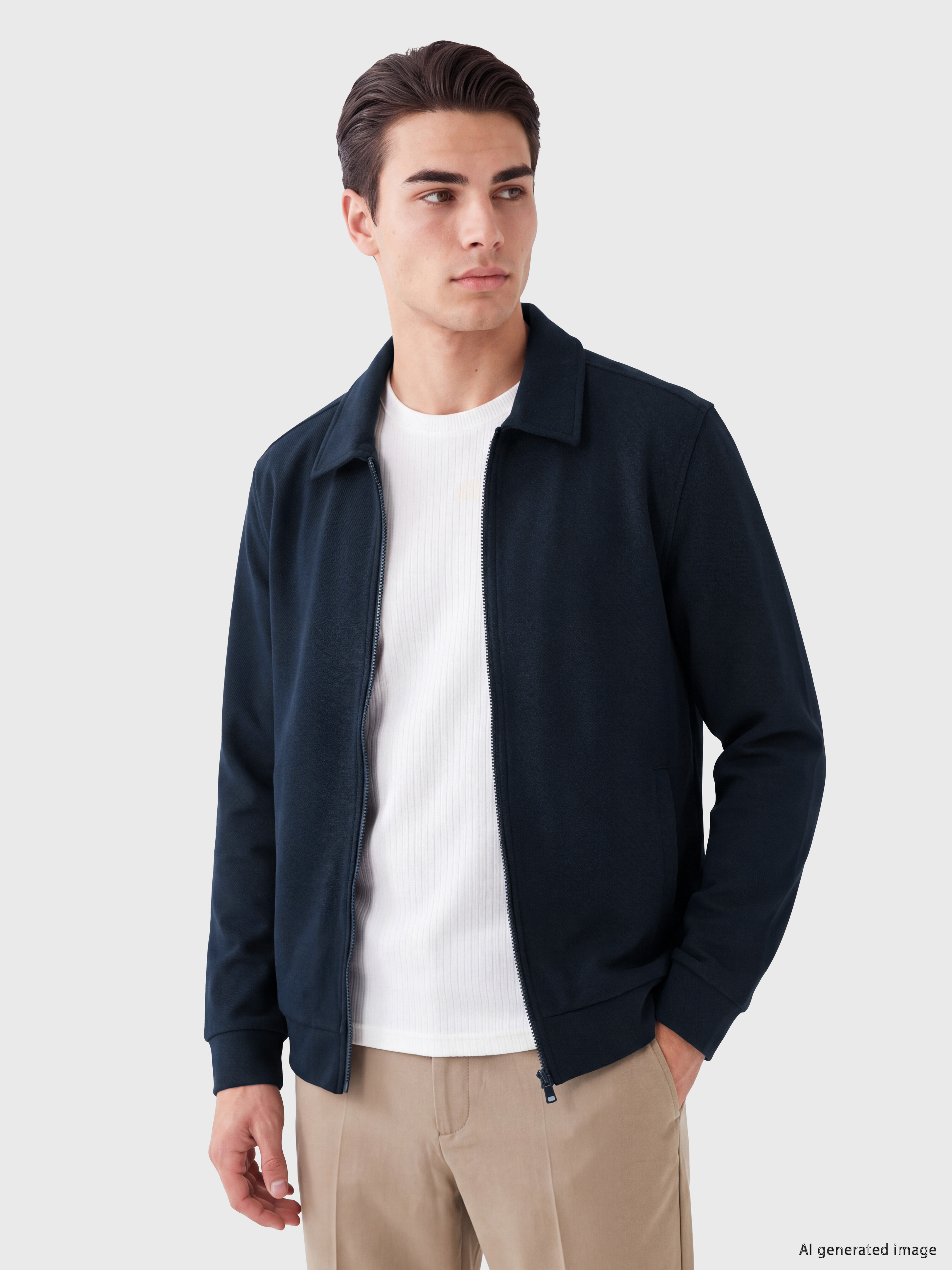 LCWAIKIKI Classic Polo Yaka Erkek Fermuarlı Sweatshirt