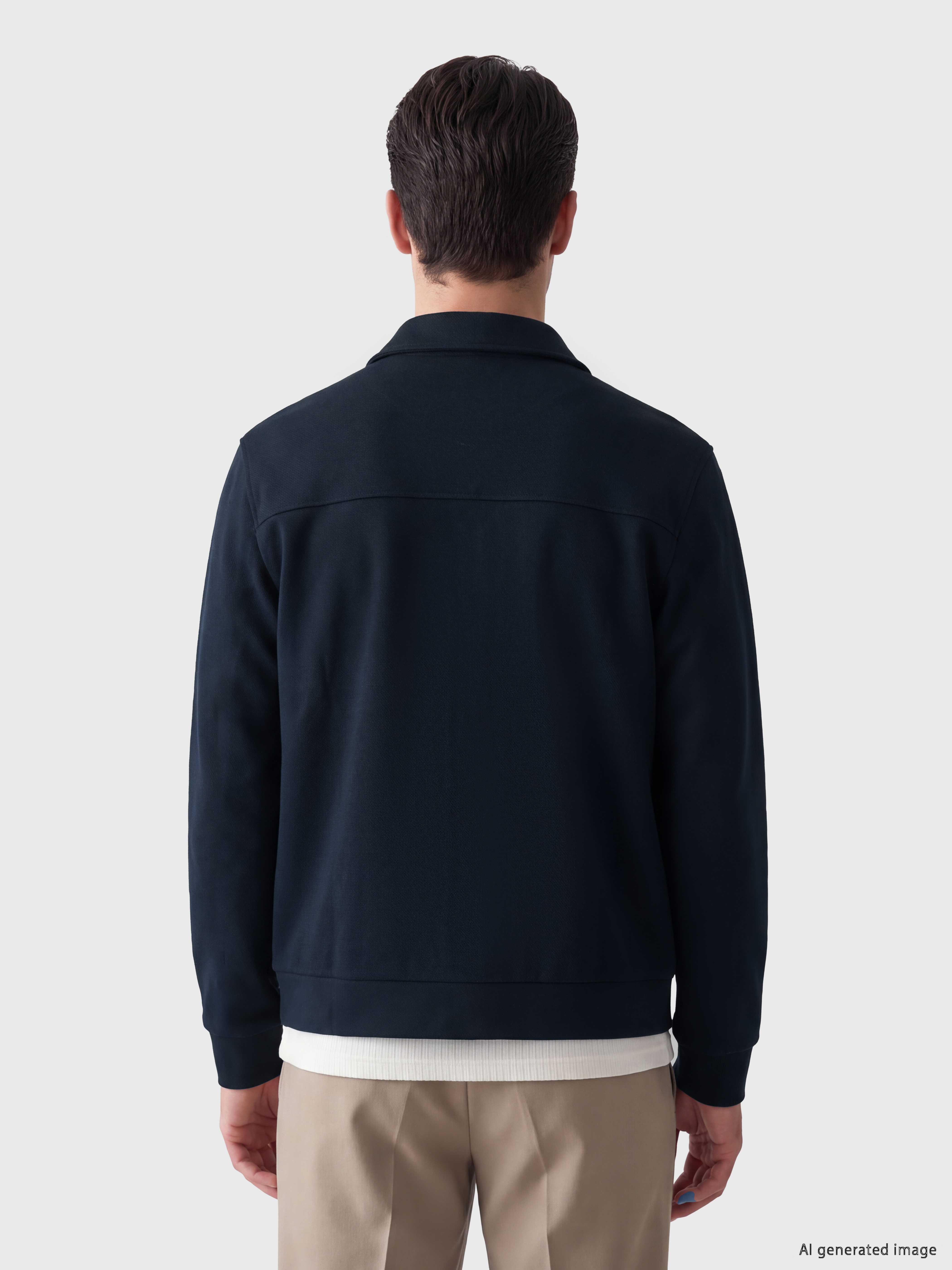 LCWAIKIKI Classic Polo Yaka Erkek Fermuarlı Sweatshirt görsel 3