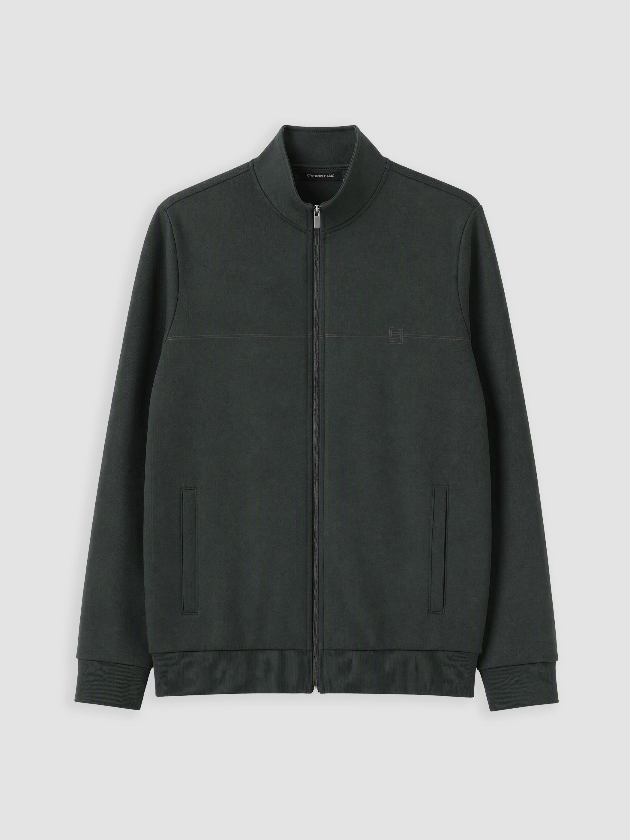 LCWAIKIKI Classic Dik Yaka Erkek Kalın Fermuarlı Sweatshirt görsel 5