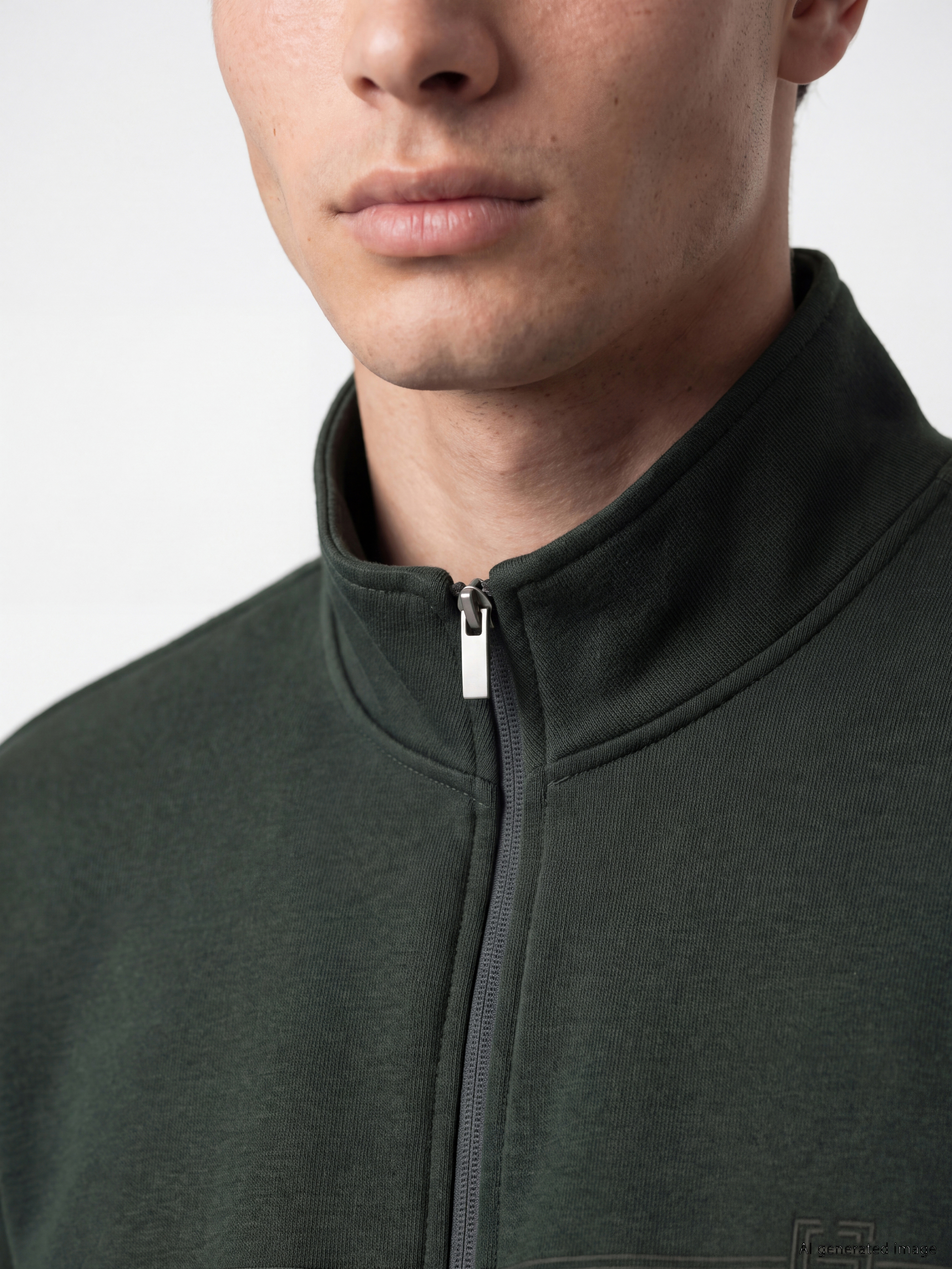 LCWAIKIKI Classic Dik Yaka Erkek Kalın Fermuarlı Sweatshirt görsel 3