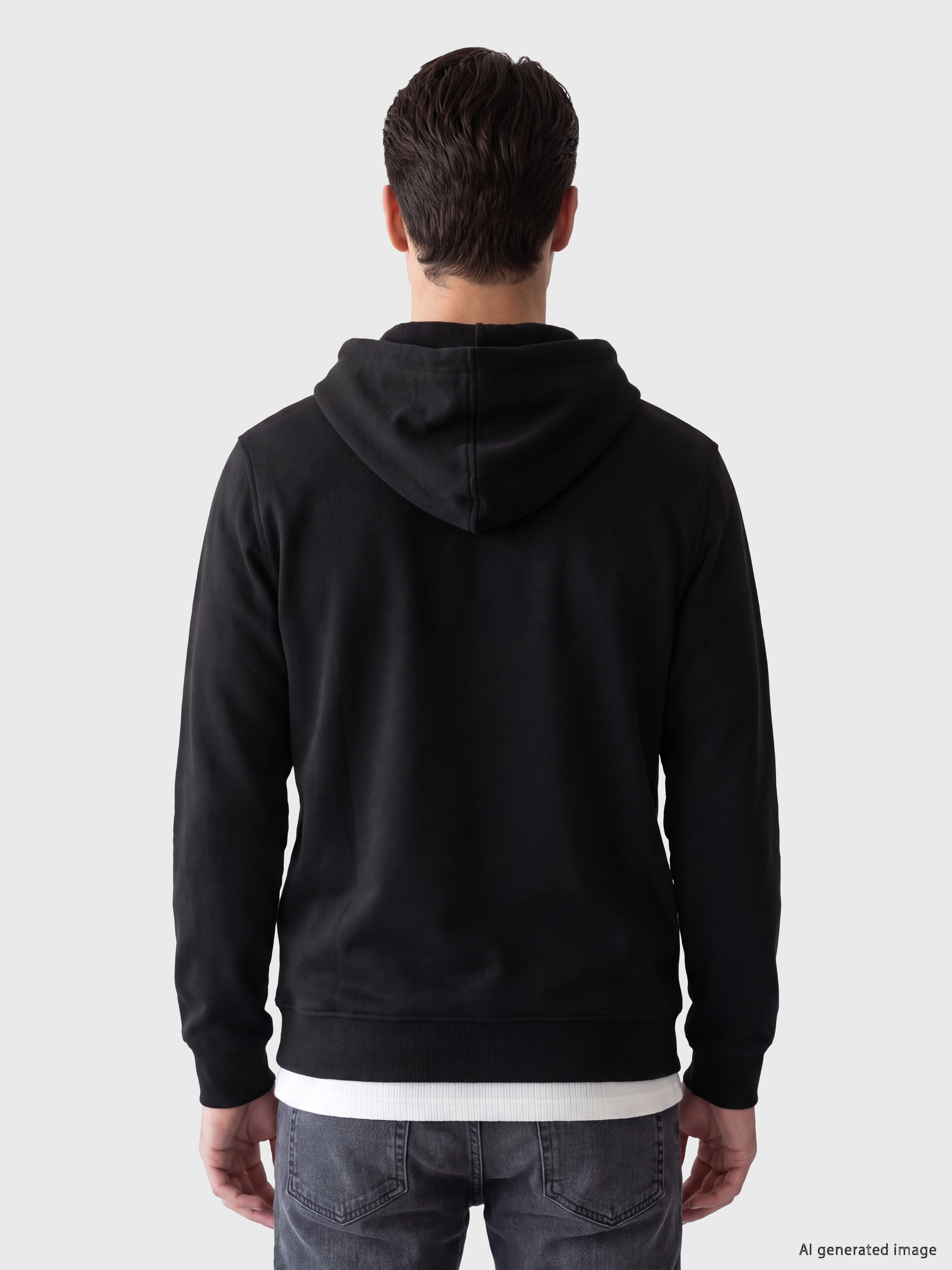 LCWAIKIKI Classic Kapüşonlu Erkek Fermuarlı Sweatshirt görsel 3