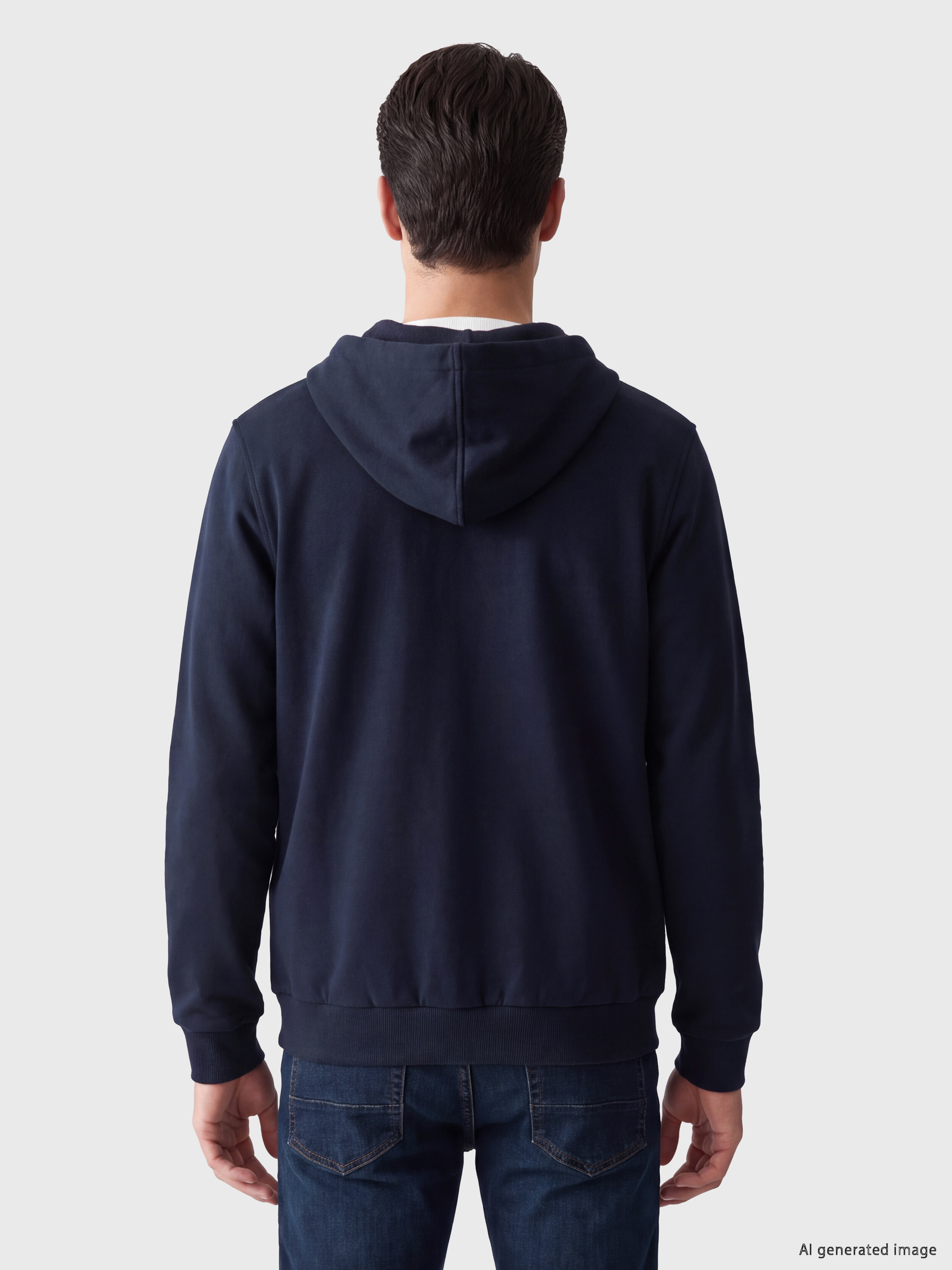 LCWAIKIKI Classic Kapüşonlu Erkek Fermuarlı Sweatshirt görsel 3