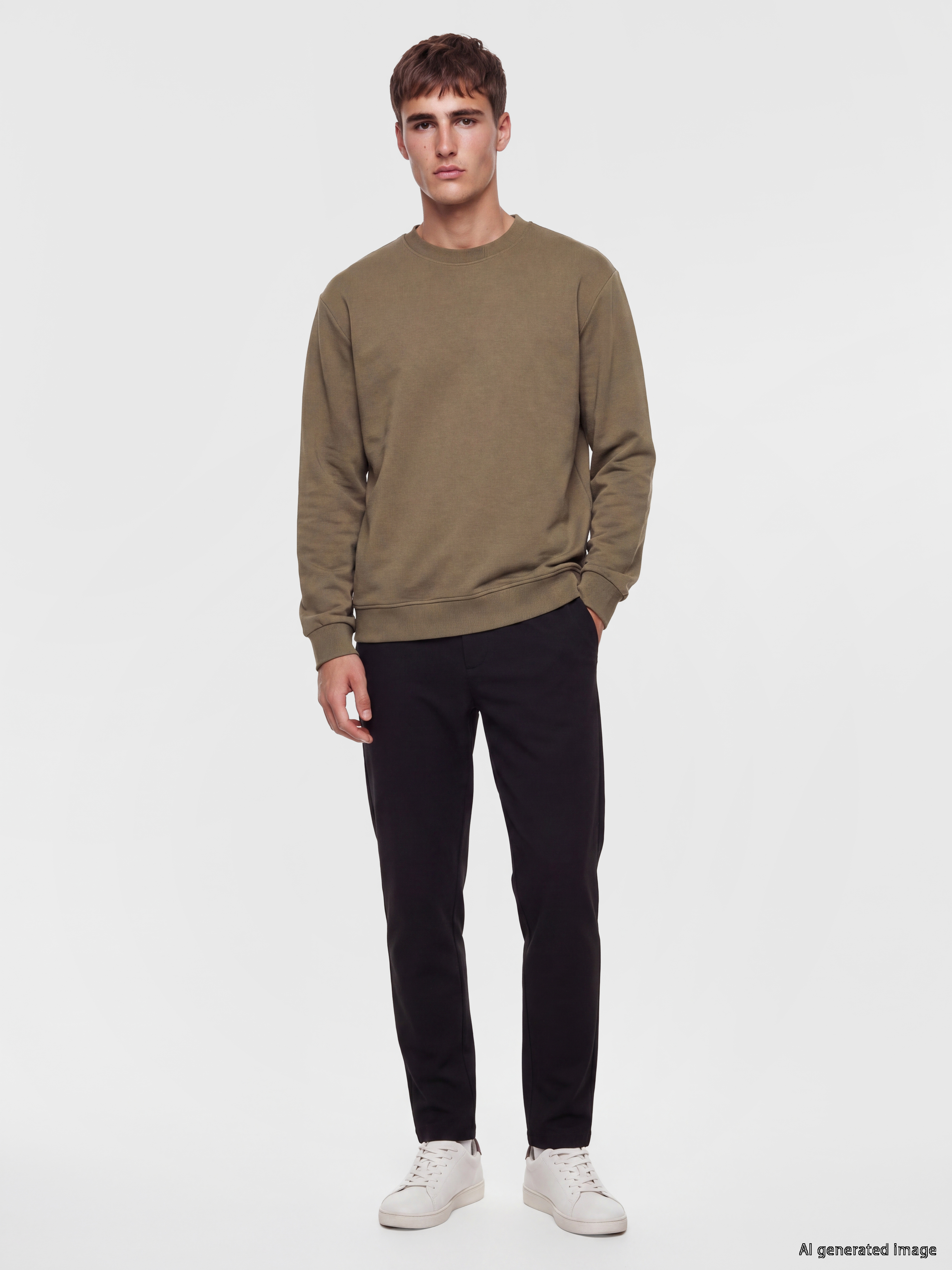 LCW Vision Bisiklet Yaka Erkek Sweatshirt görsel 2