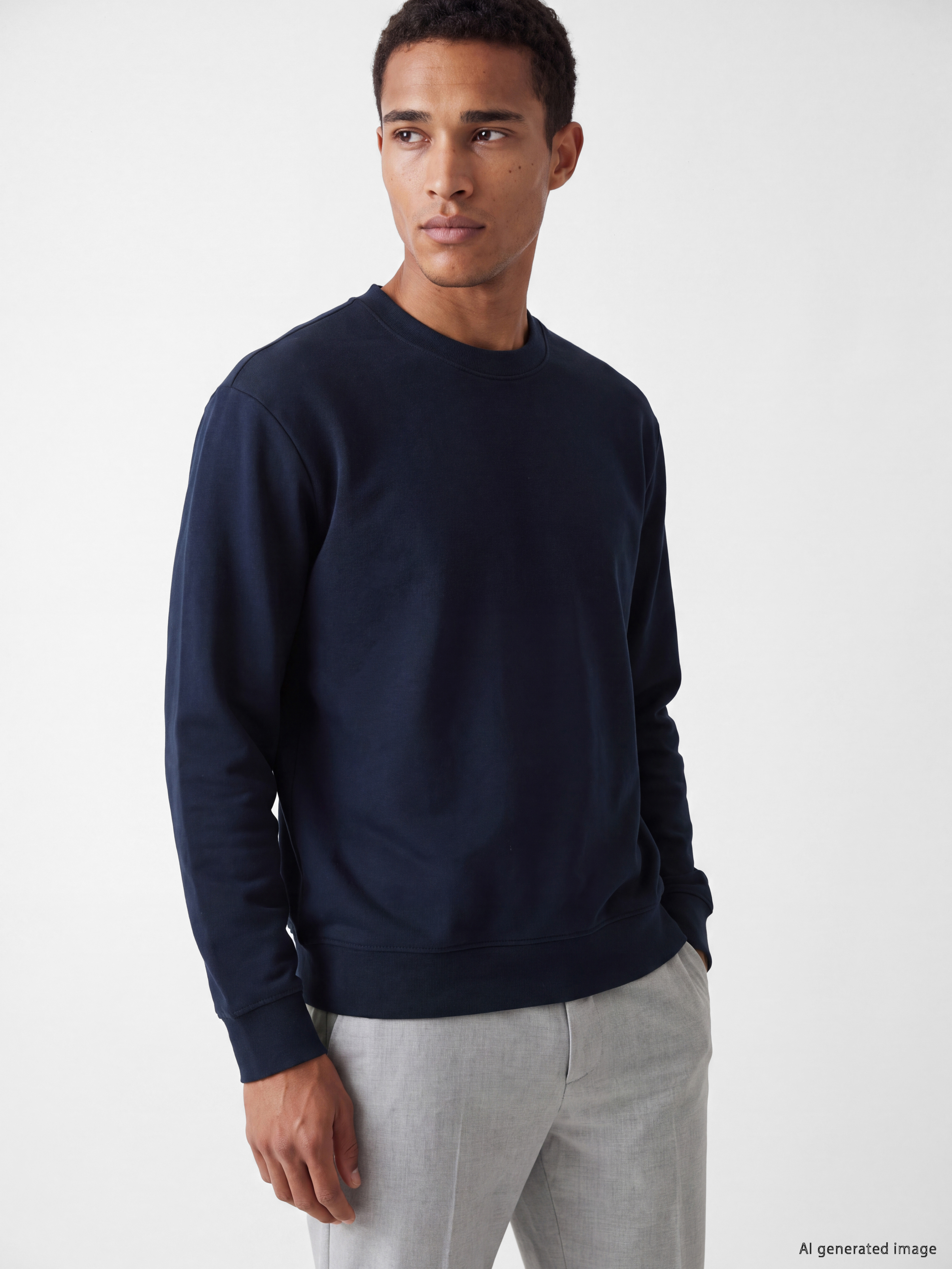 LCW Vision Bisiklet Yaka Erkek Sweatshirt