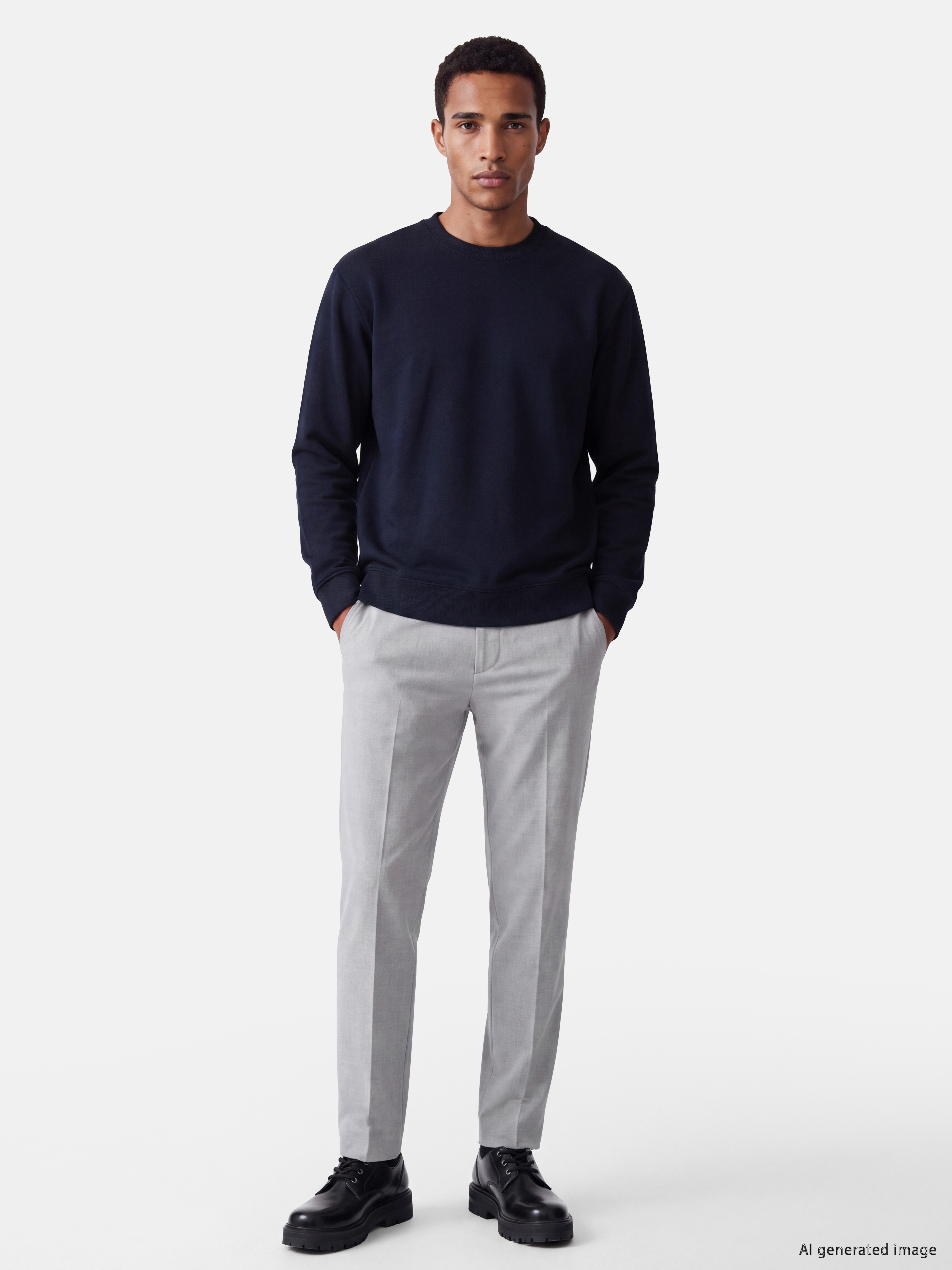 LCW Vision Bisiklet Yaka Erkek Sweatshirt görsel 2