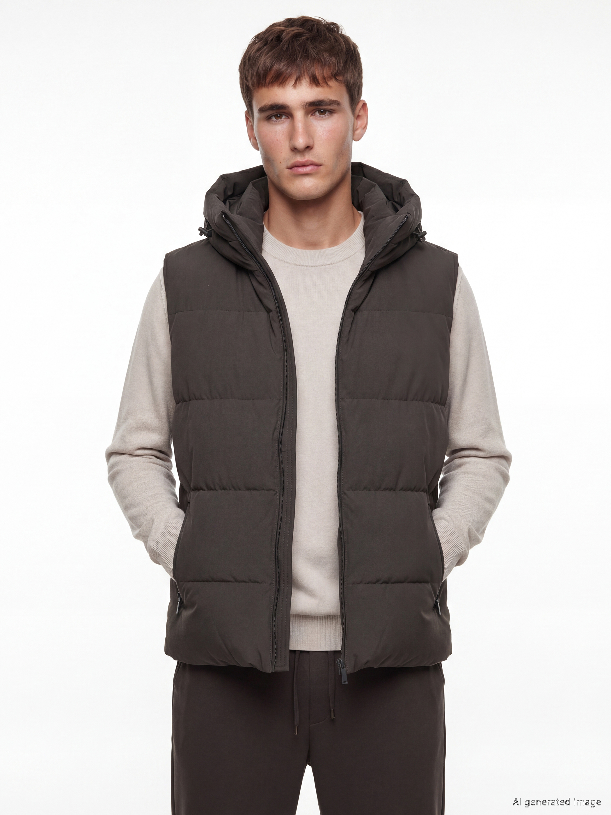 LCW Vision Regular Fit Kapüşonlu Erkek Şişme Yelek