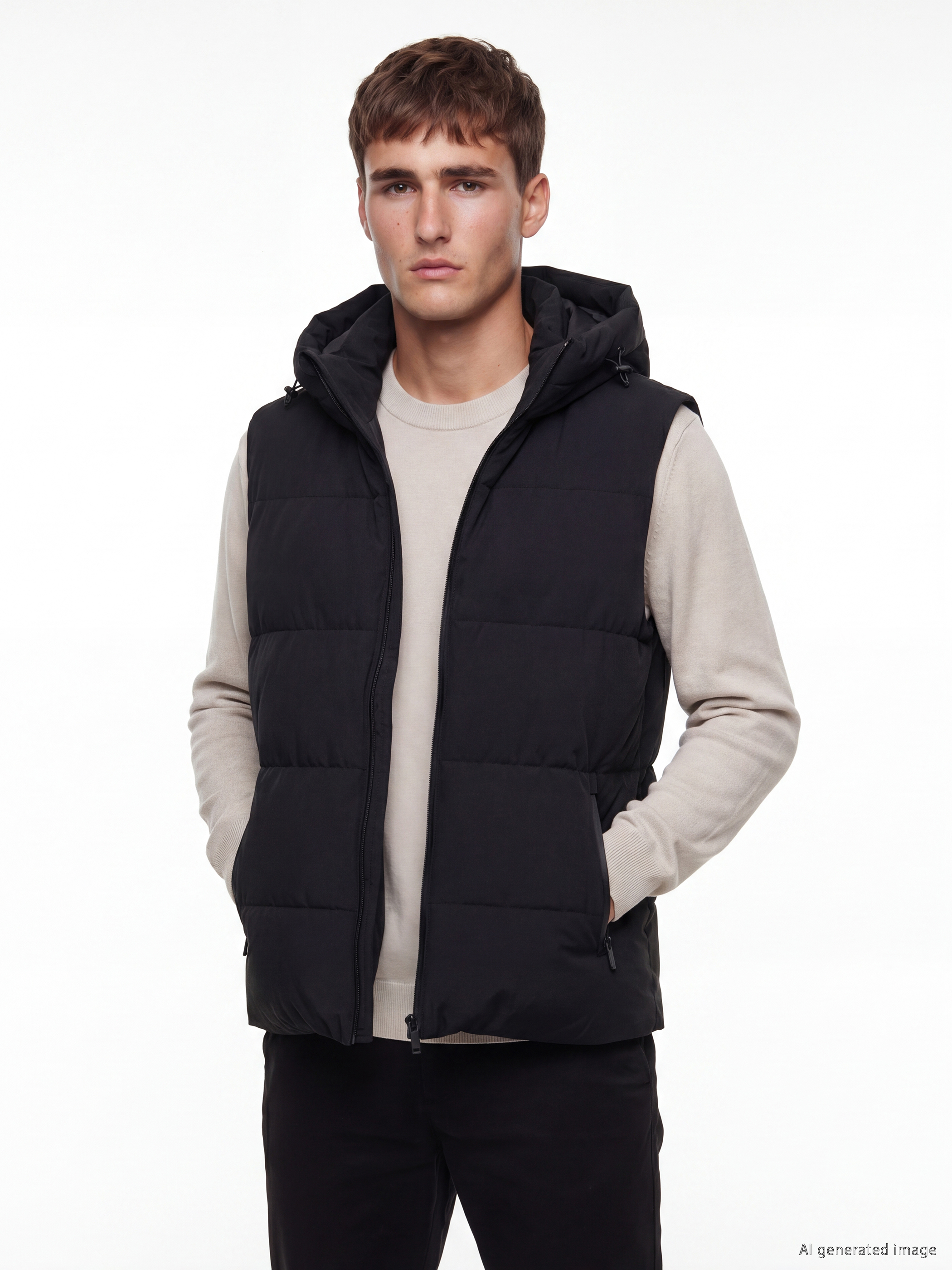 LCW Vision Regular Fit Kapüşonlu Erkek Şişme Yelek görsel 2