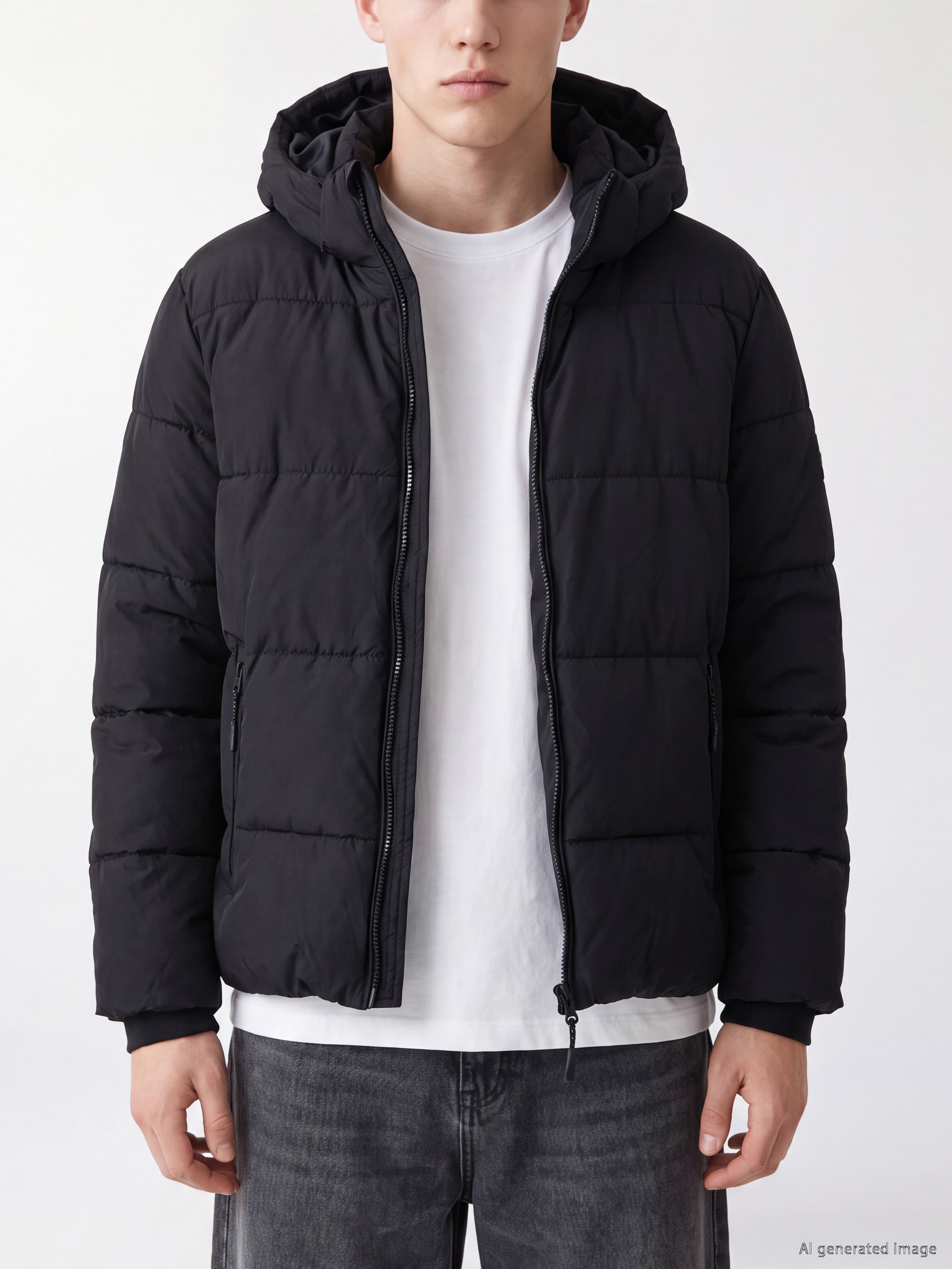 XSIDE Regular Fit Kapüşonlu Erkek Şişme Mont görsel 3