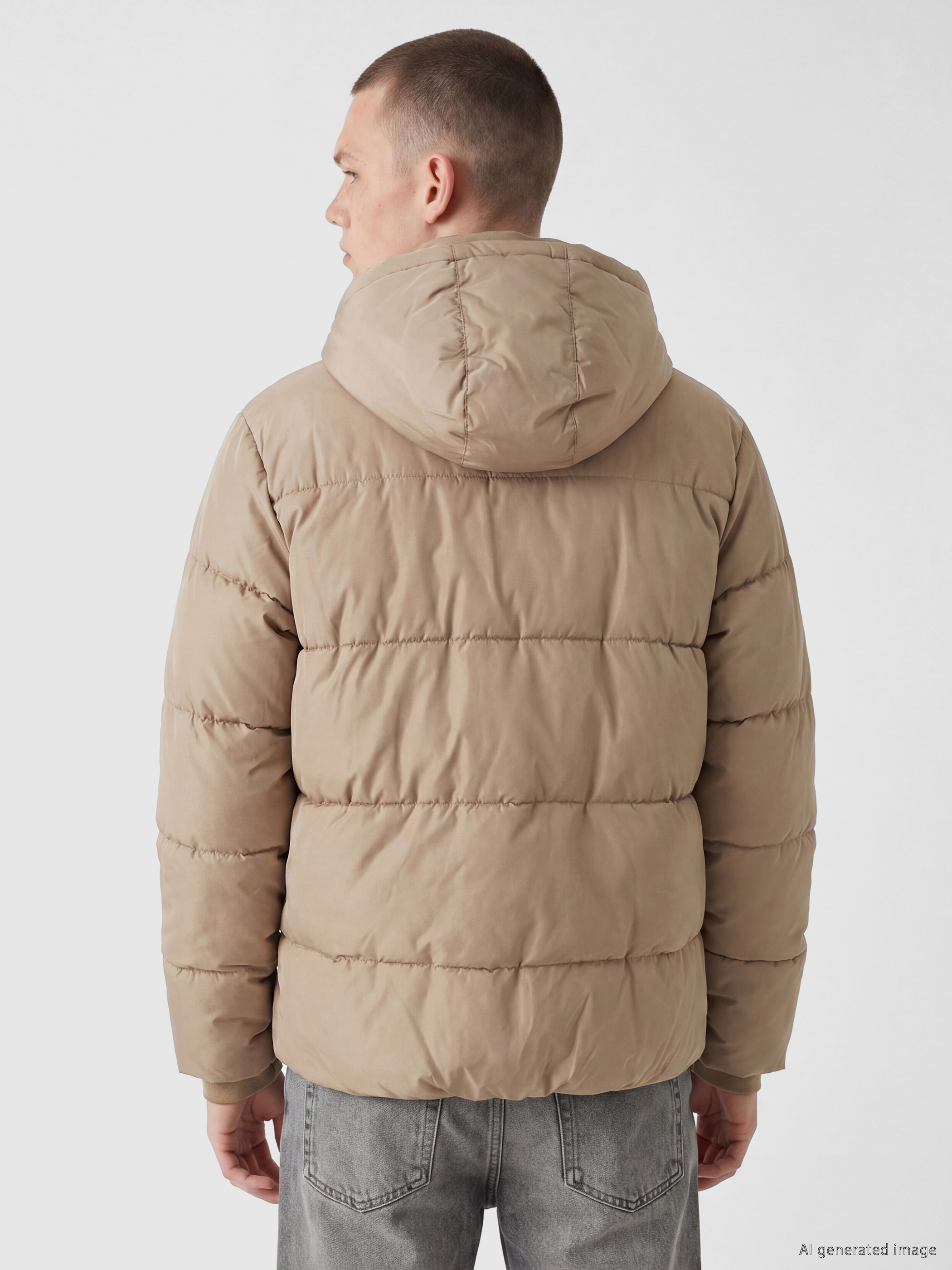 XSIDE Regular Fit Kapüşonlu Erkek Şişme Mont görsel 5