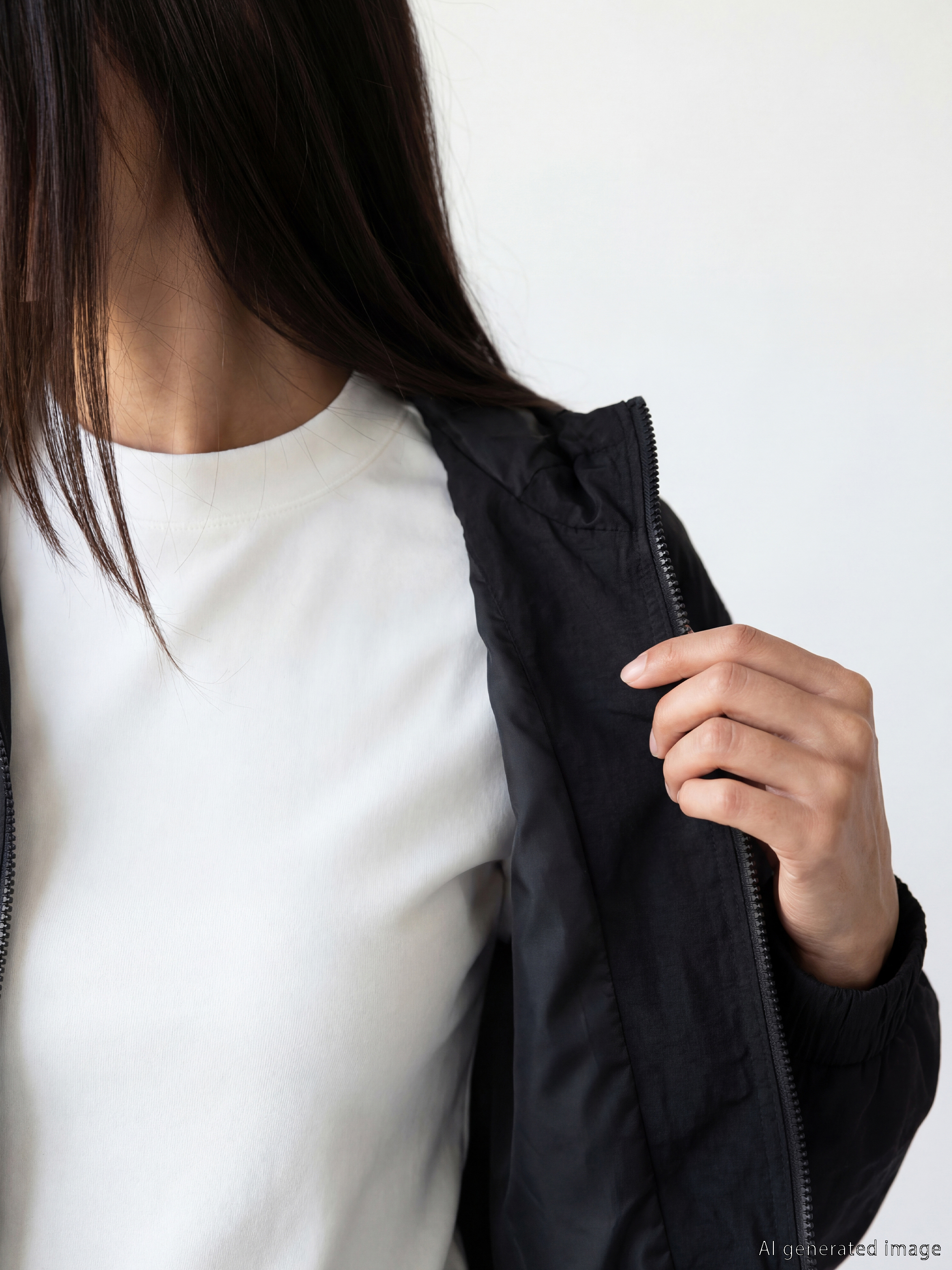 LCWAIKIKI Classic Kapüşonlu Oversize Kadın Yağmurluk görsel 4