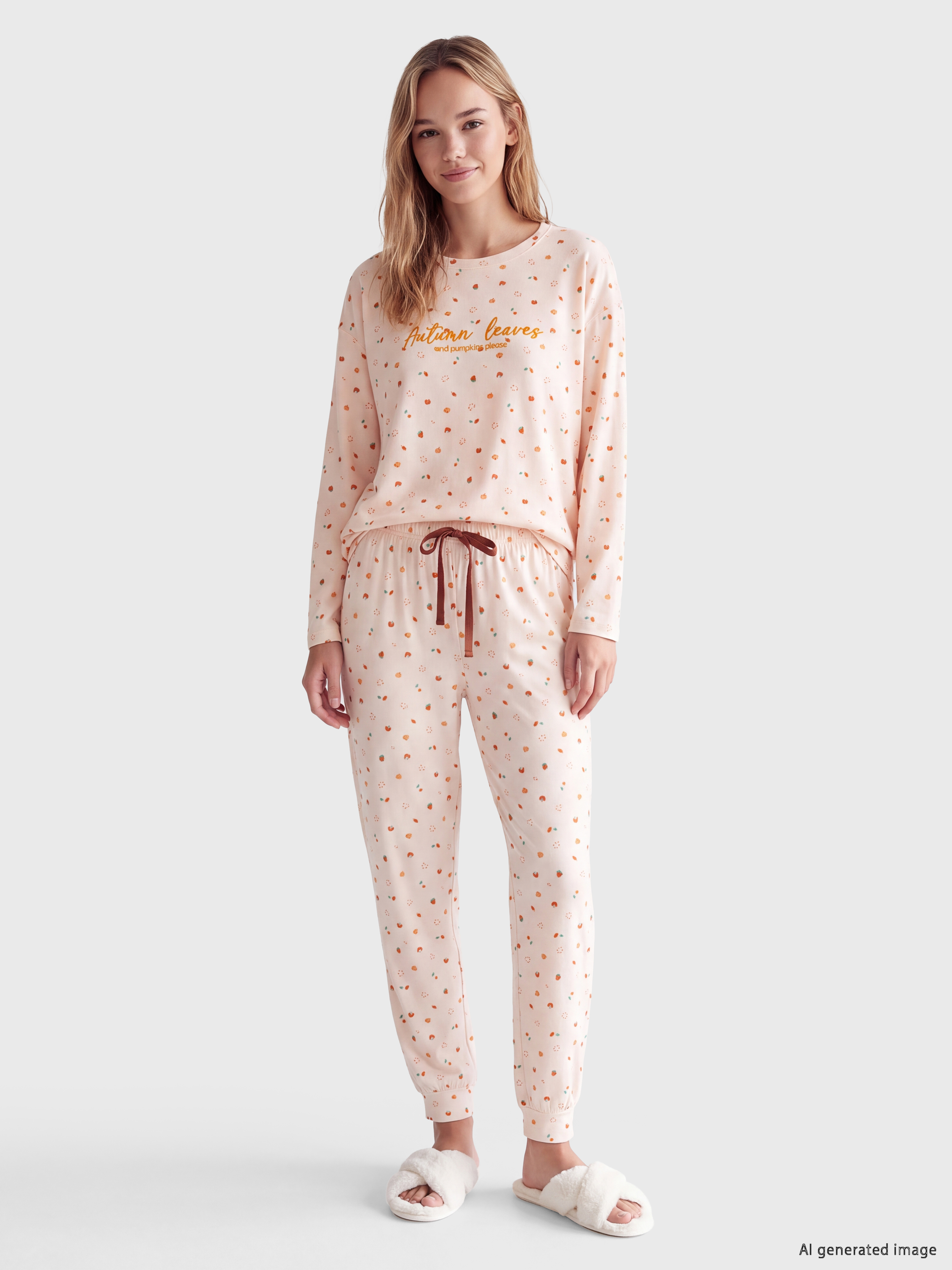 LCW DREAM Bisiklet Yaka Polar Kadın Pijama Takımı