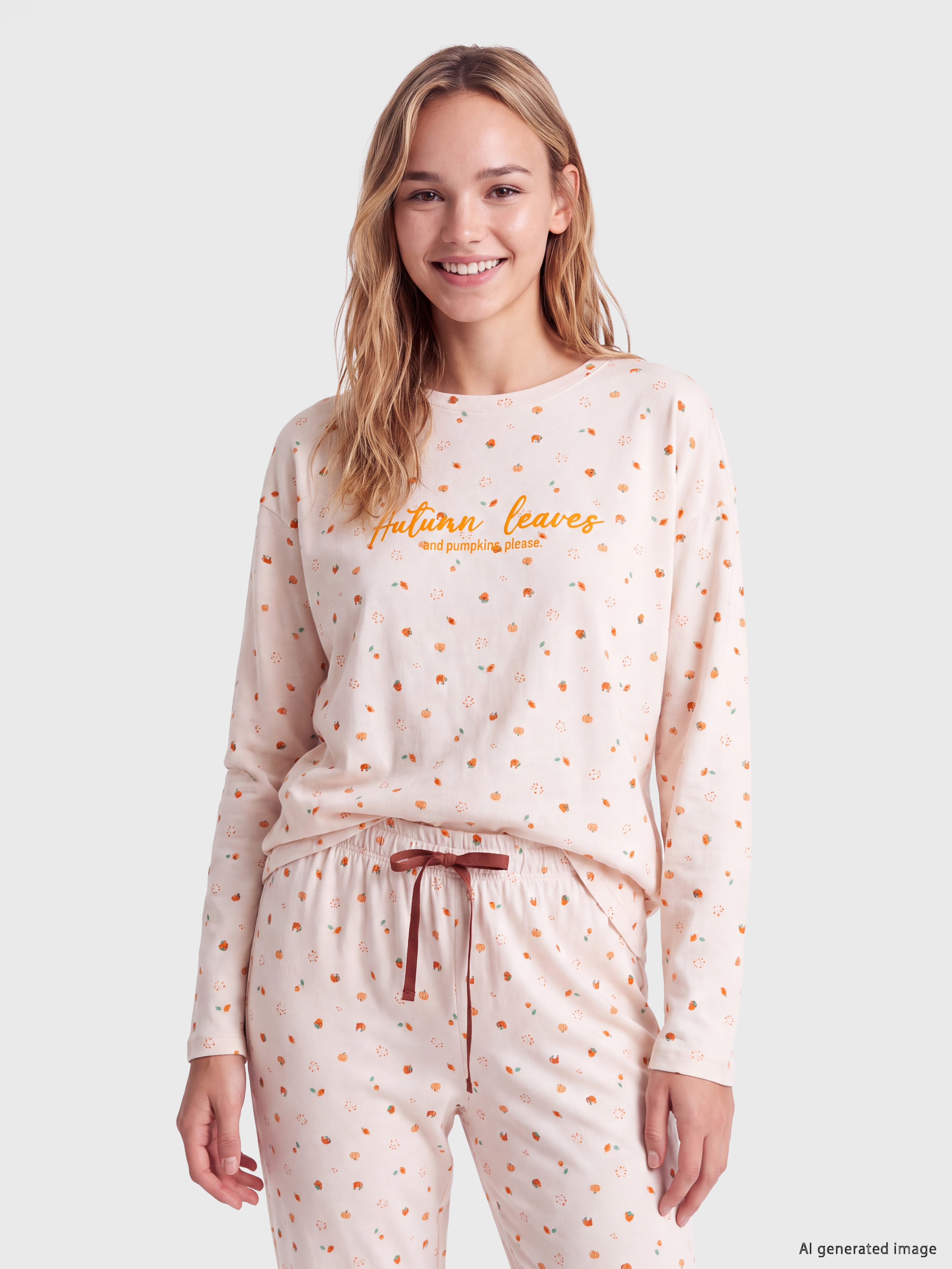 LCW DREAM Bisiklet Yaka Polar Kadın Pijama Takımı görsel 2