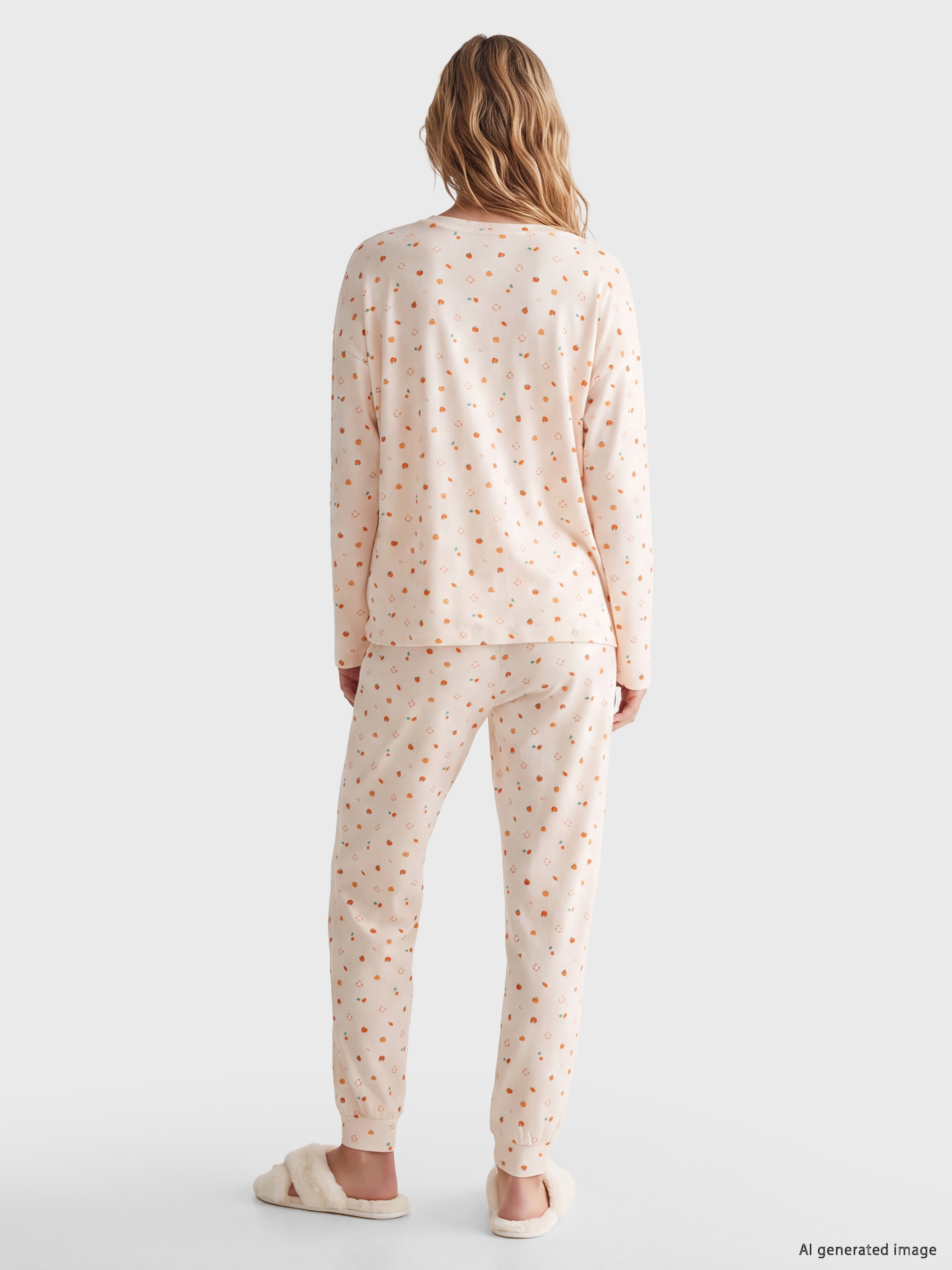 LCW DREAM Bisiklet Yaka Polar Kadın Pijama Takımı görsel 4