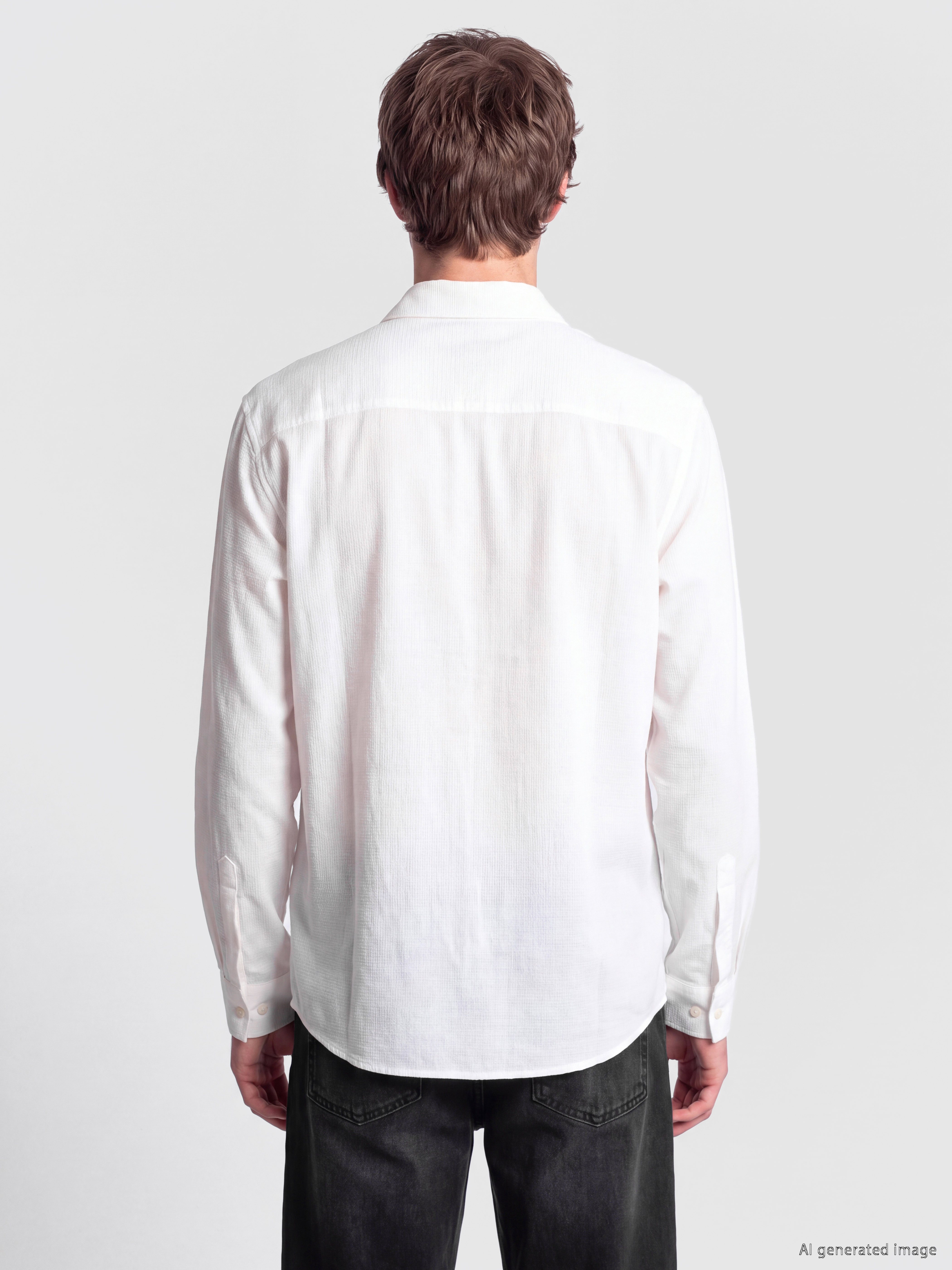 XSIDE Regular Fit NYC Baskılı Oxford Erkek Gömlek görsel 5