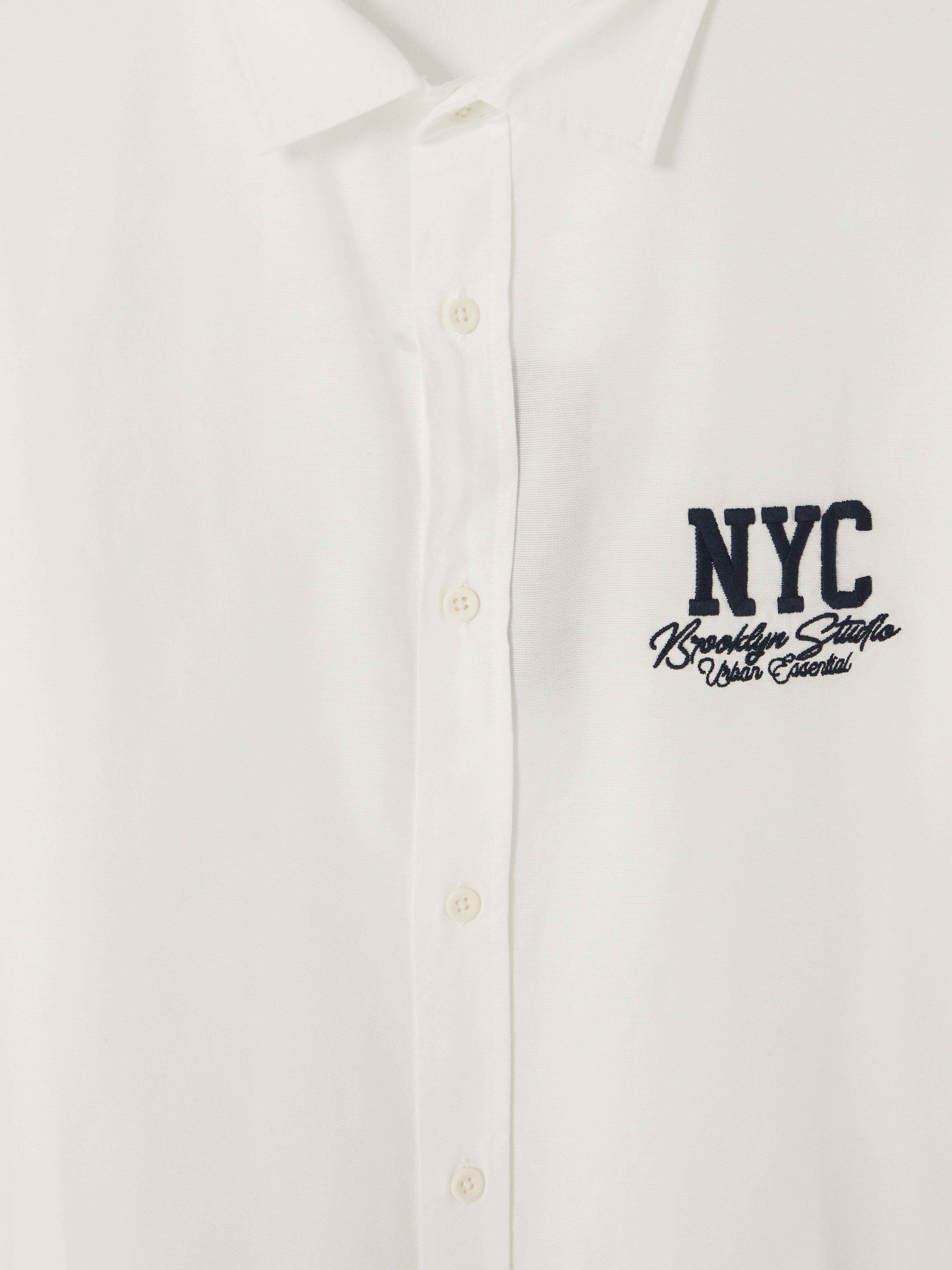 XSIDE Regular Fit NYC Baskılı Oxford Erkek Gömlek görsel 7