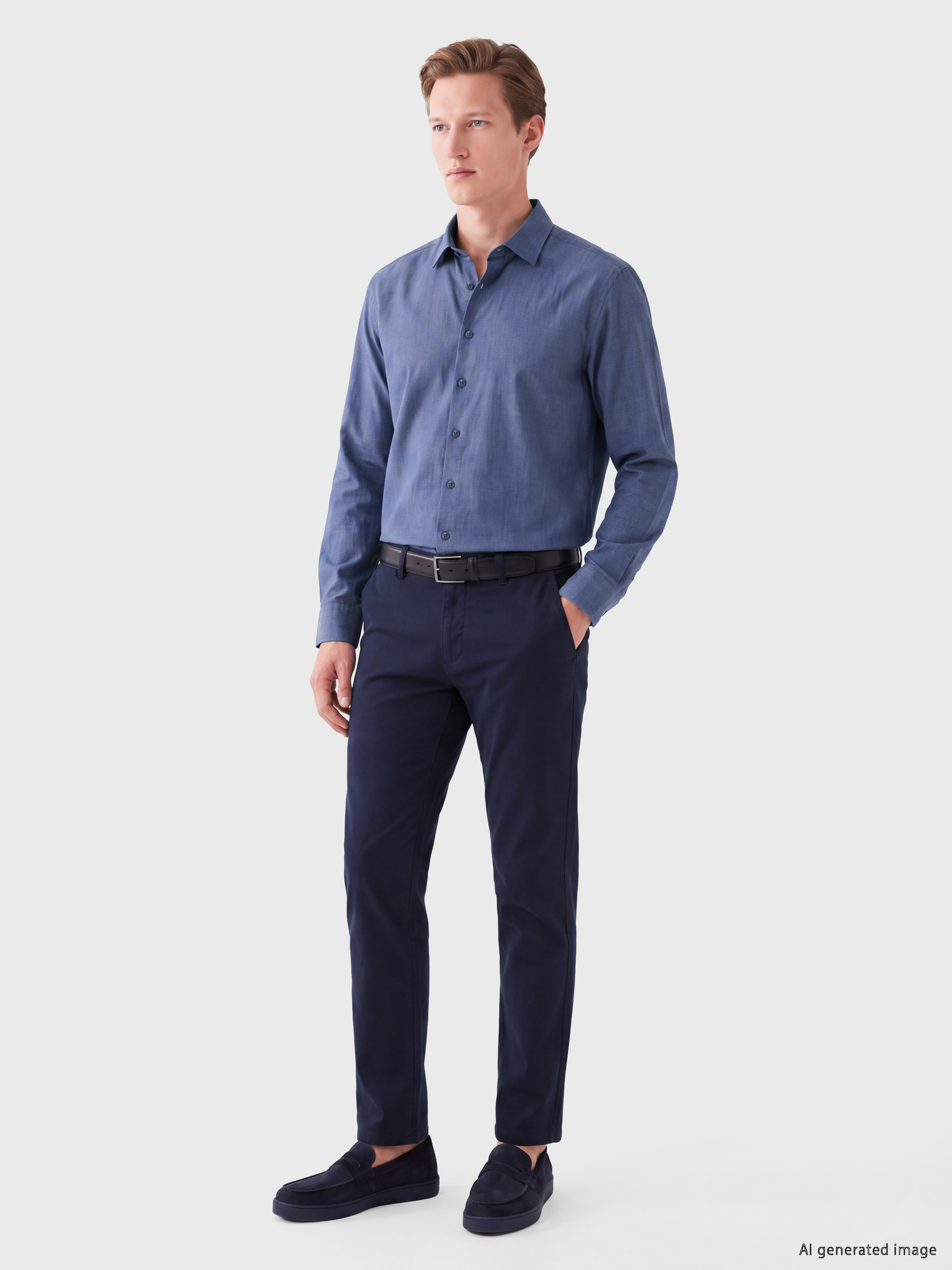 SOUTHBLUE Regular Fit Gabardin Erkek Gömlek görsel 2