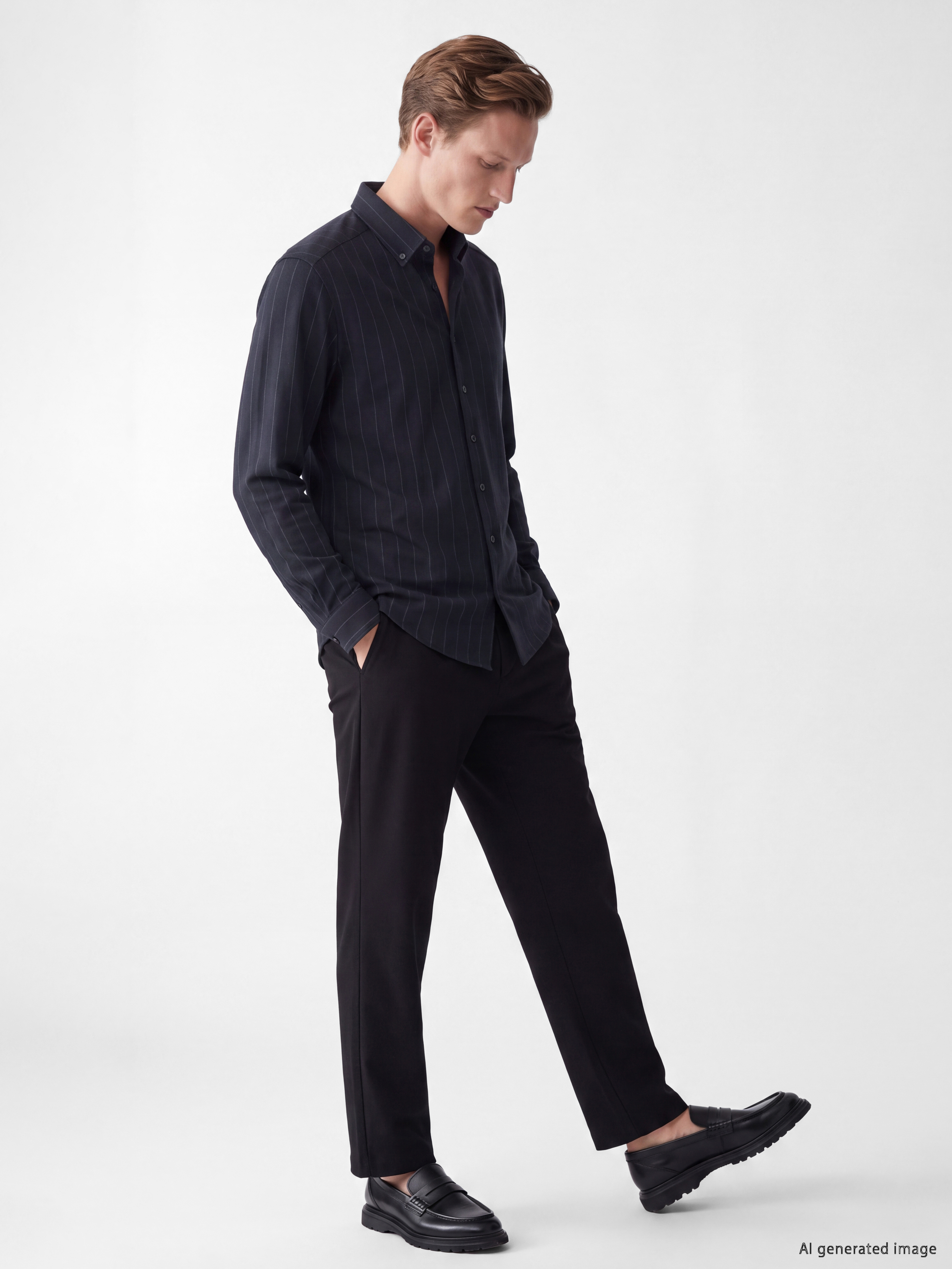 SOUTHBLUE Slim Fit Çizgili Erkek Gömlek görsel 2