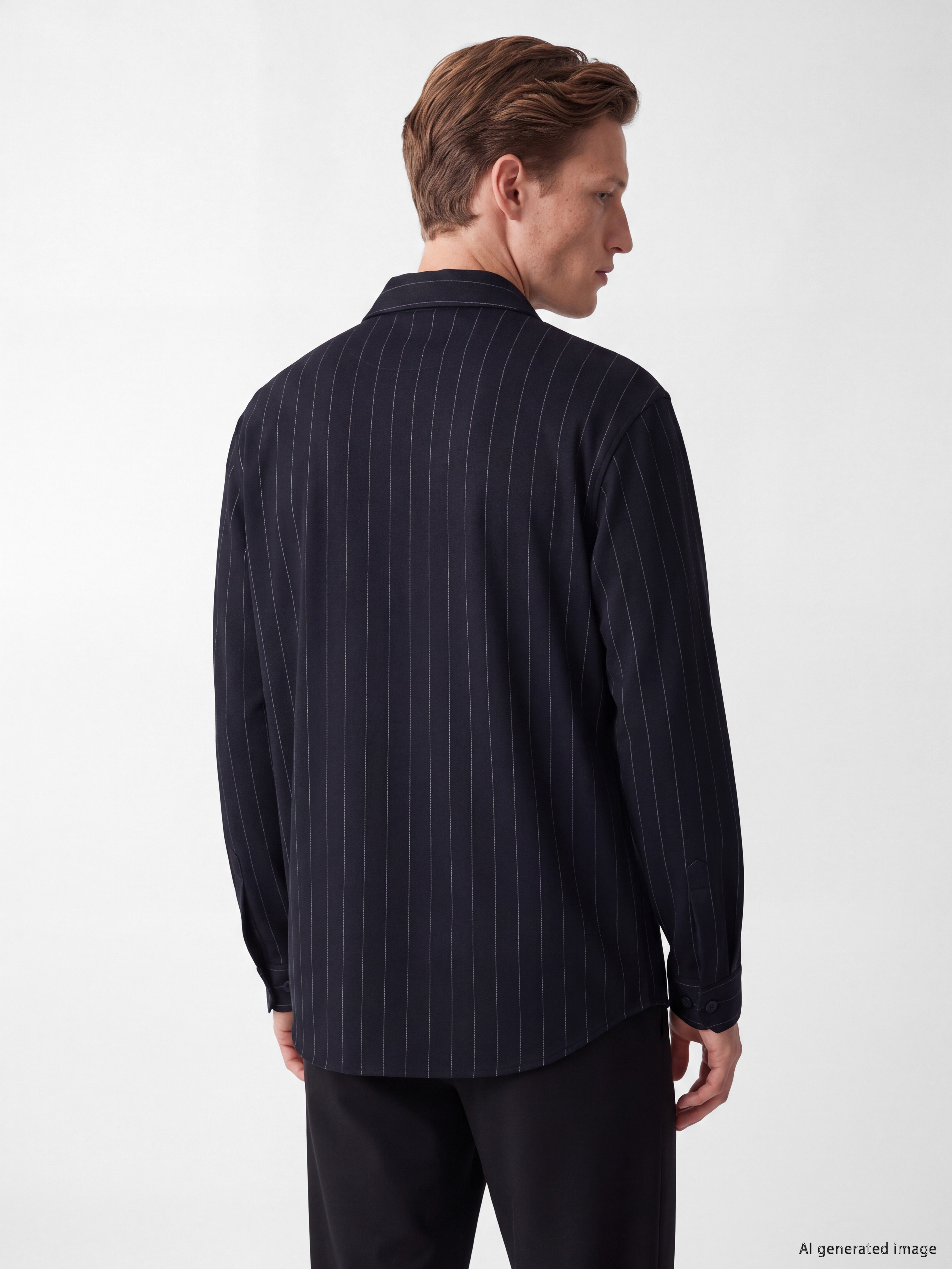 SOUTHBLUE Slim Fit Çizgili Erkek Gömlek görsel 4