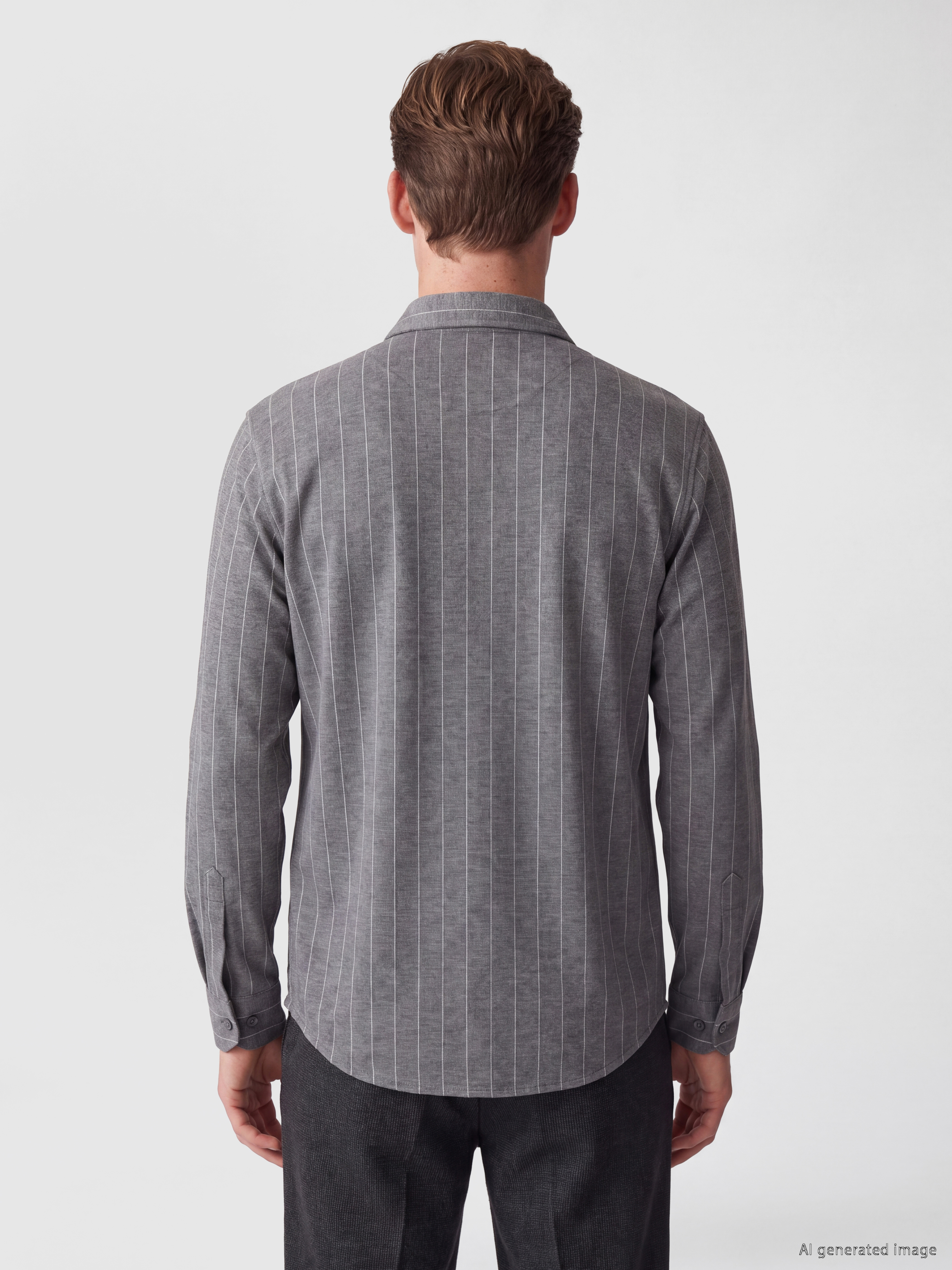 SOUTHBLUE Slim Fit Çizgili Erkek Gömlek görsel 4