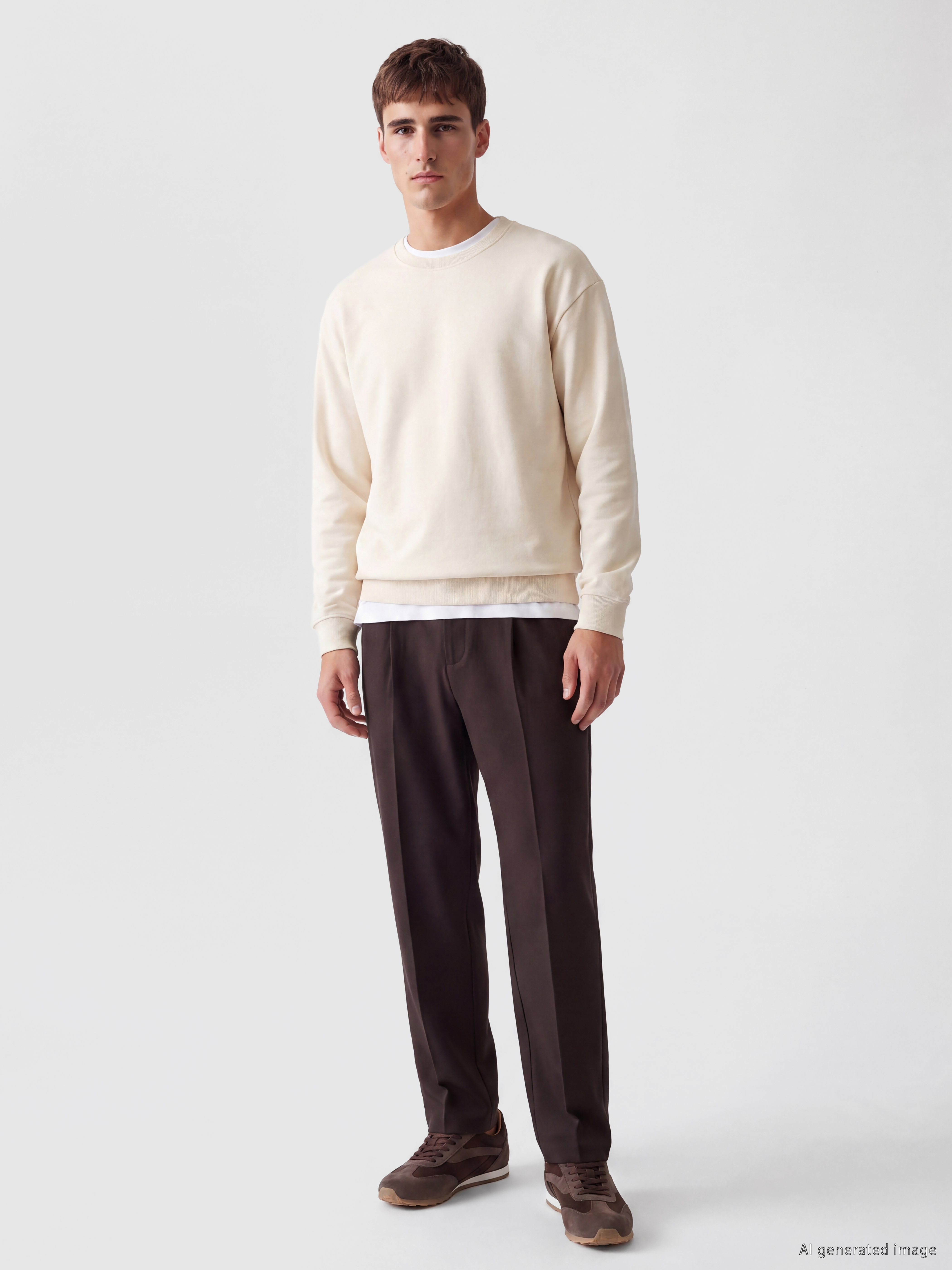 LCW Vision Bisiklet Yaka Erkek Kalın Sweatshirt görsel 2