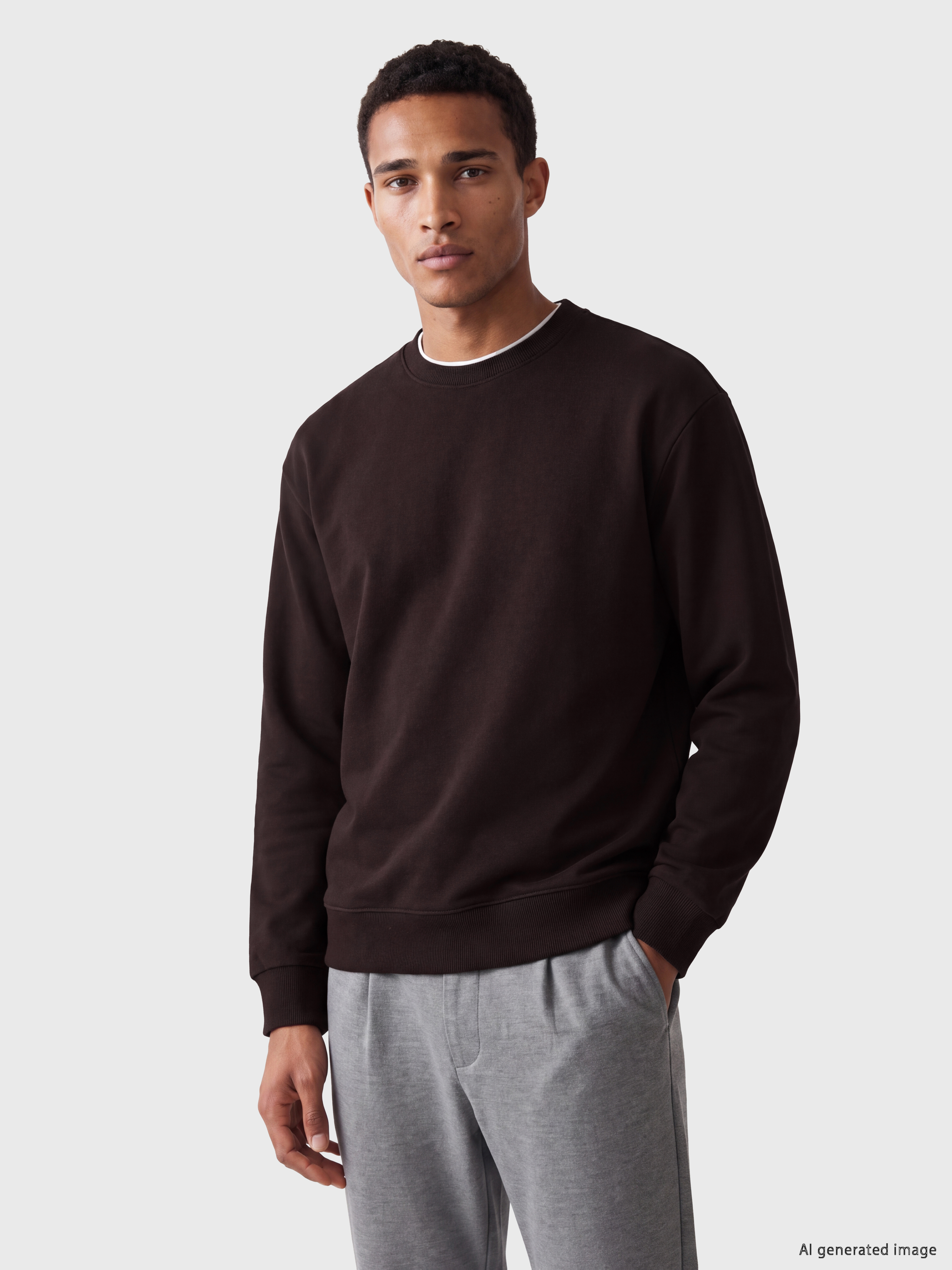 LCW Vision Bisiklet Yaka Erkek Kalın Sweatshirt