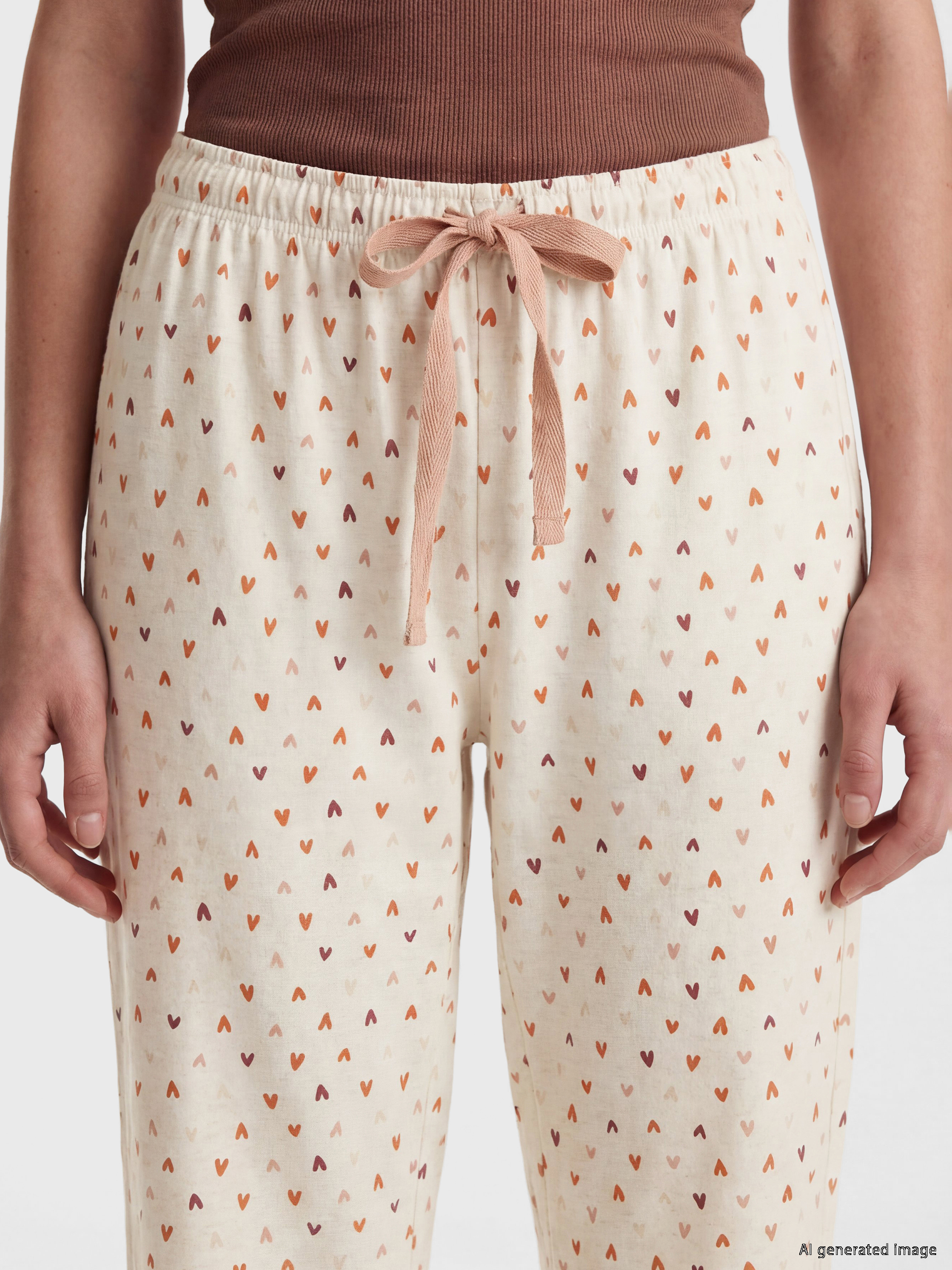 LCW DREAM Kalp Desenli Kadın Pijama Altı görsel 3