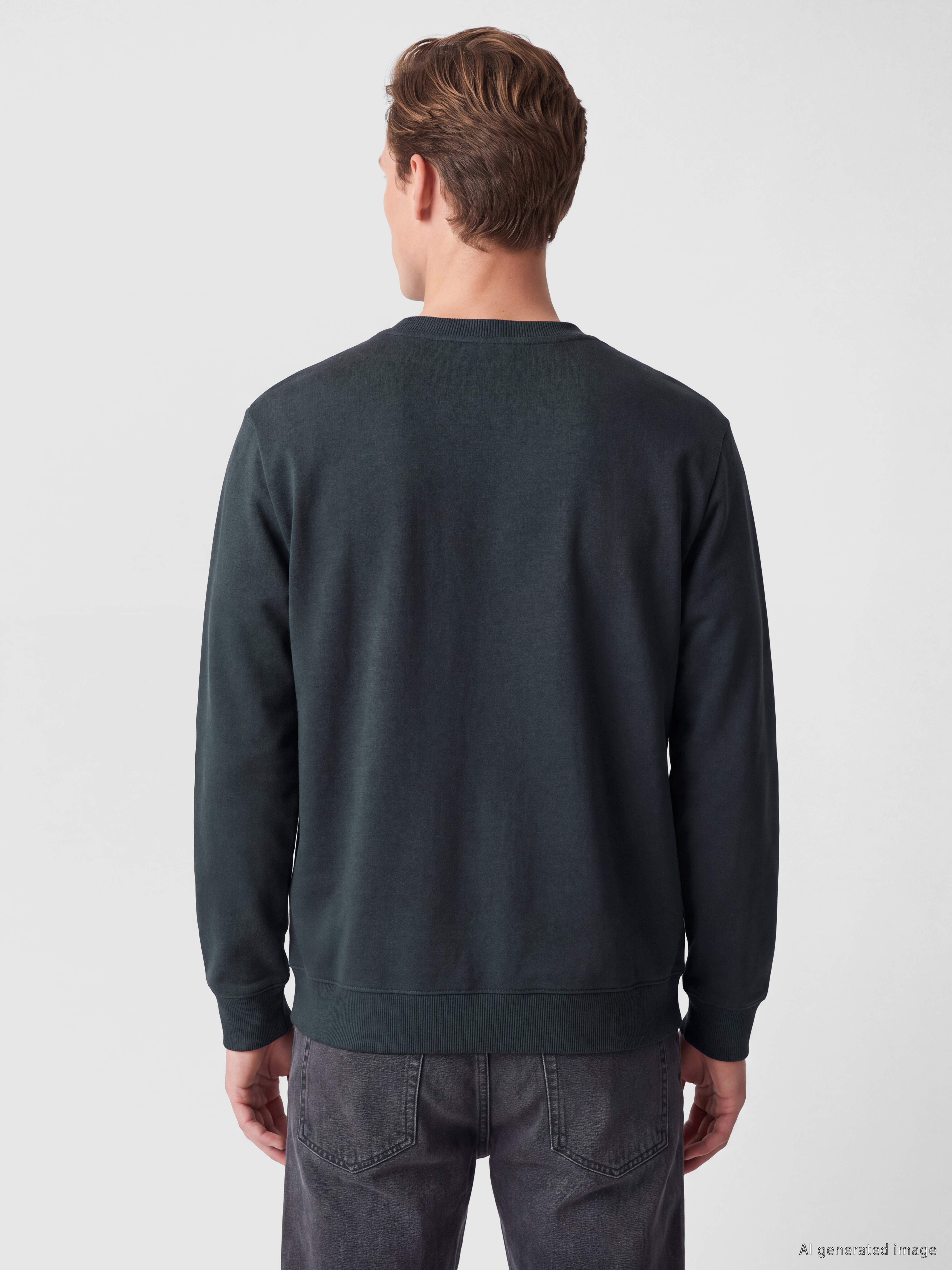 SOUTHBLUE Bisiklet Yaka Nakışlı Erkek Kalın Sweatshirt görsel 4