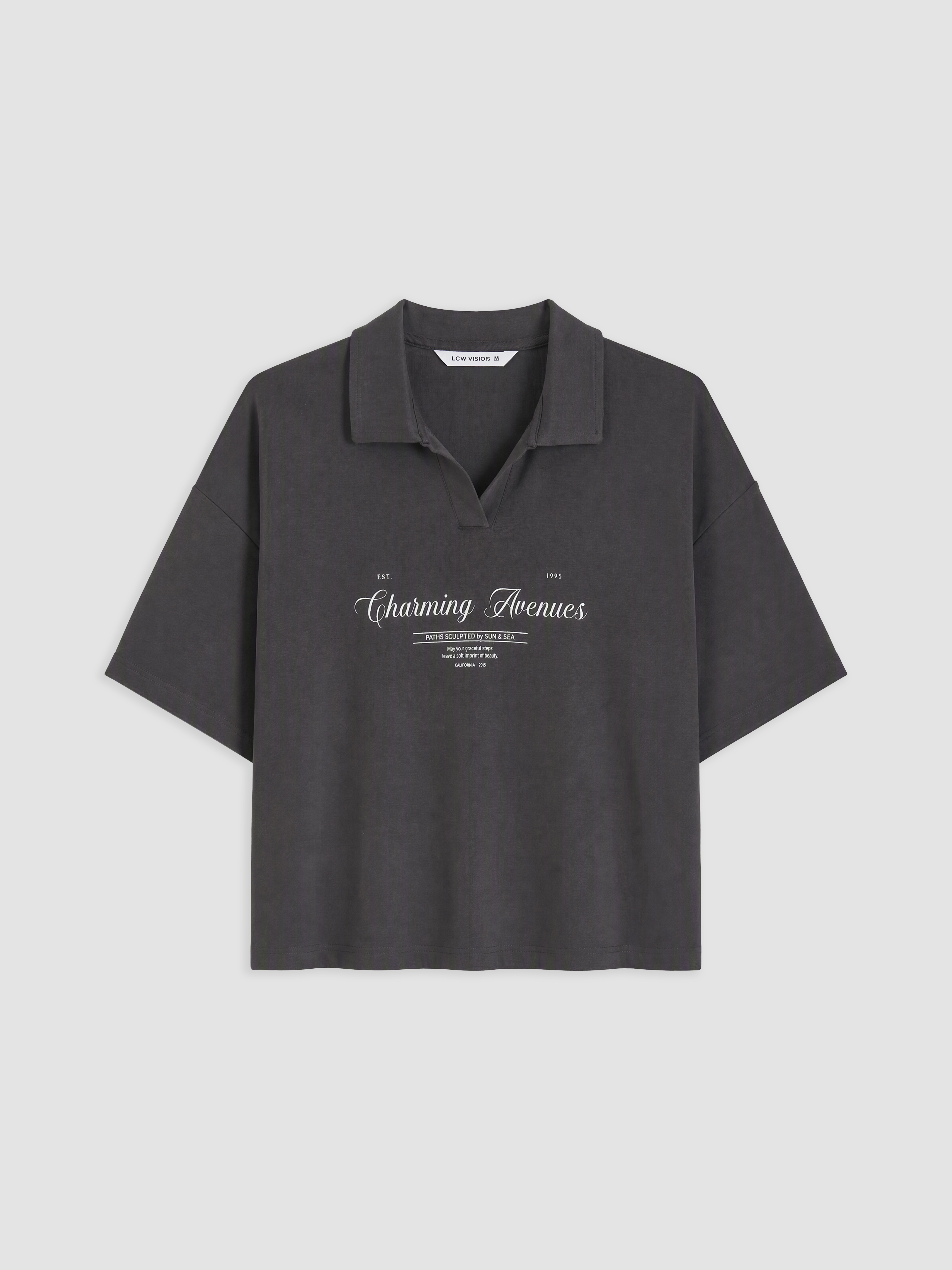 LCW Young Polo Yaka Baskılı Kadın Pijama Takım görsel 6