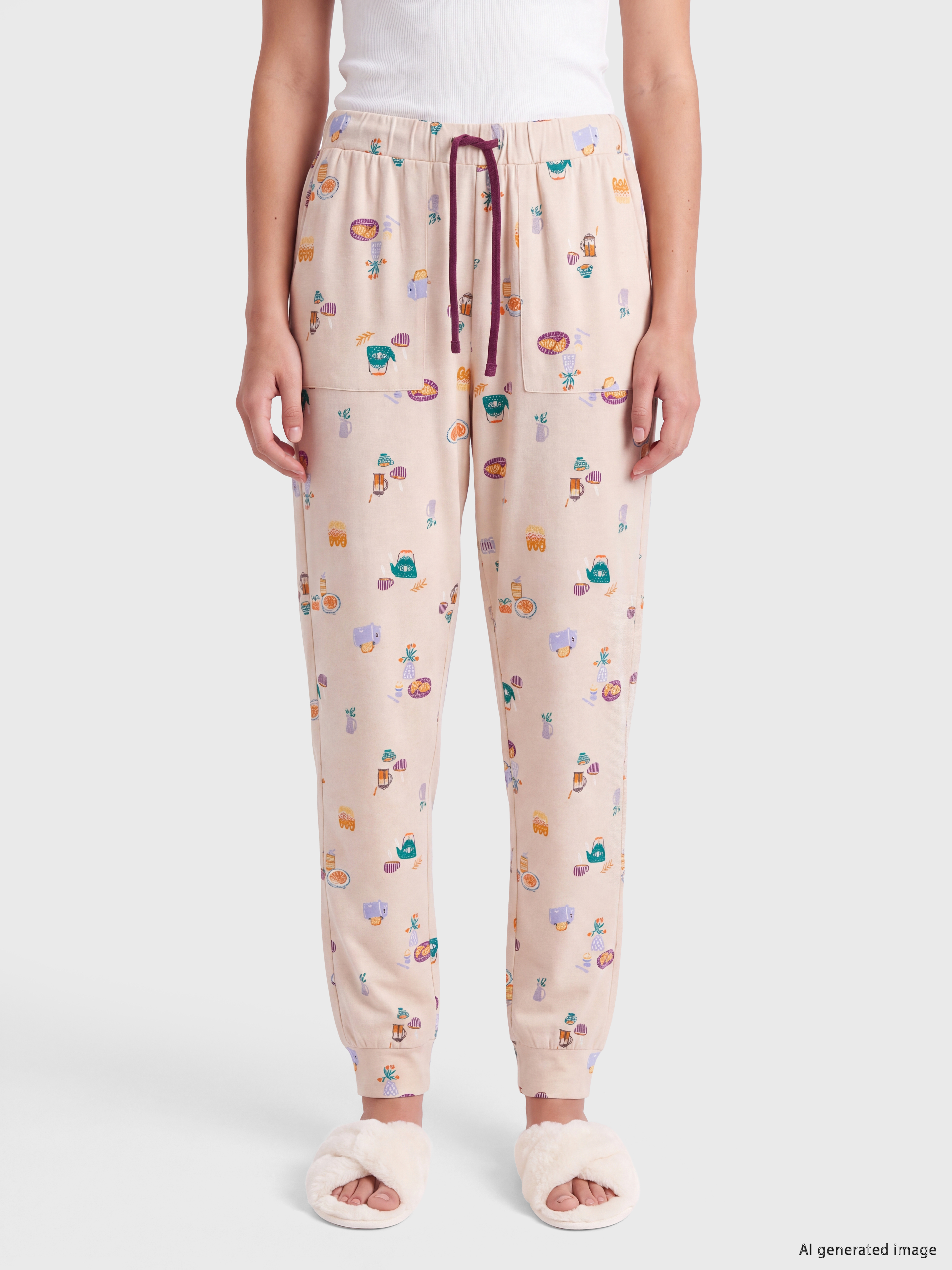 LCW DREAM Beli Lastikli Desenli Kadın Pijama Altı görsel 2