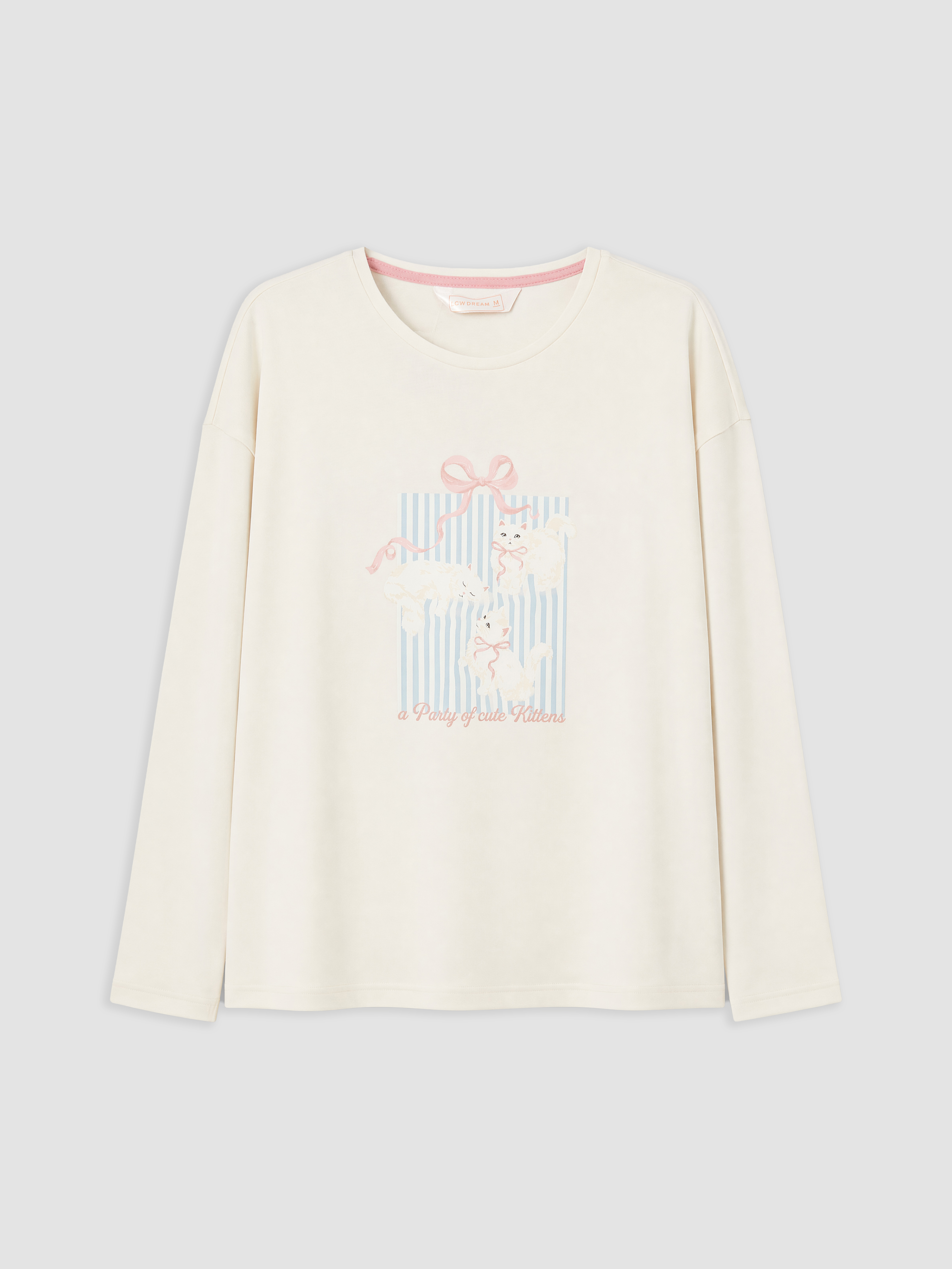 LCW DREAM Bisiklet Yaka Baskılı Kadın Pijama Takımı görsel 6