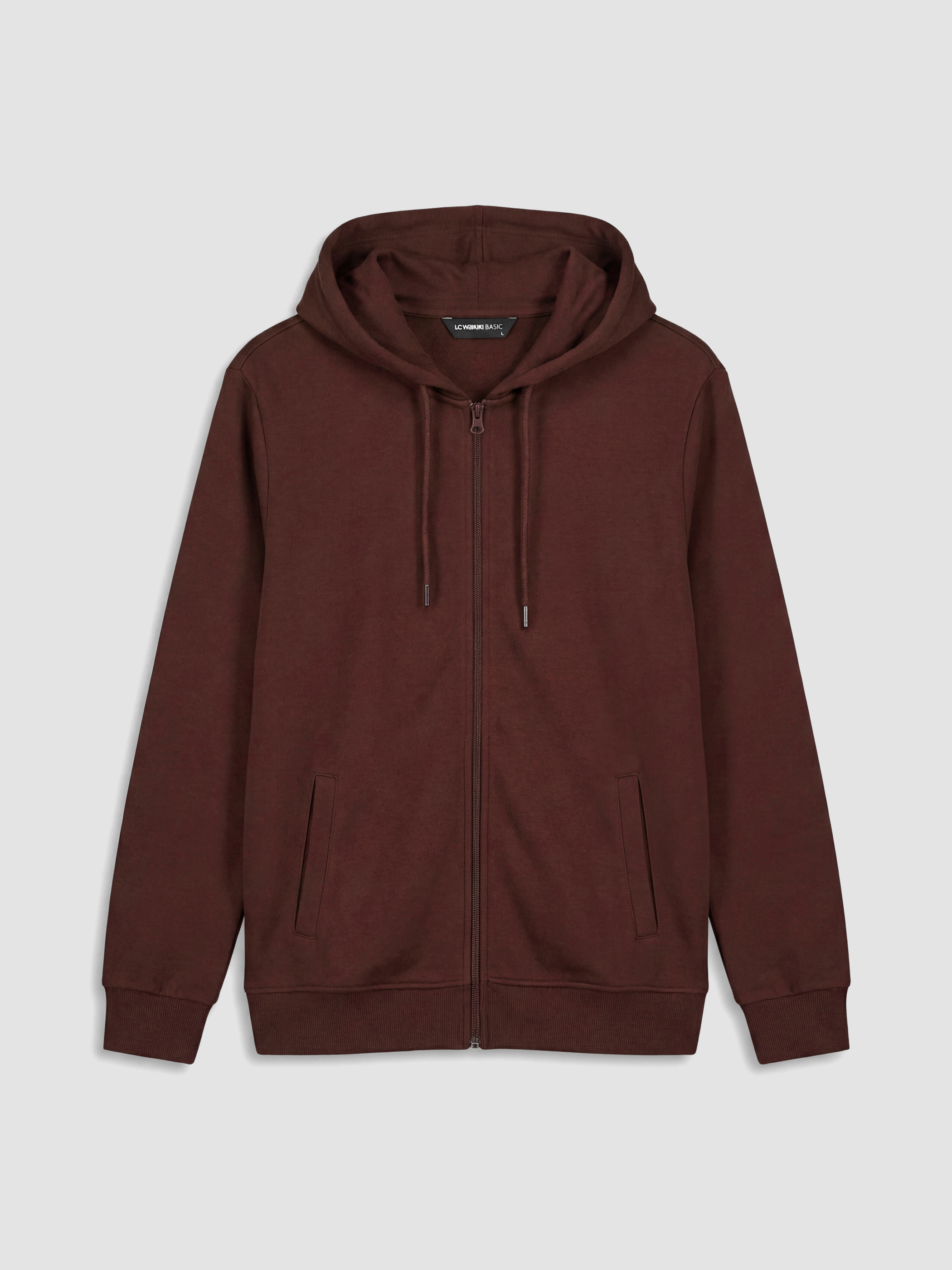 LCWAIKIKI Classic Kapüşonlu Erkek Fermuarlı Sweatshirt görsel 4