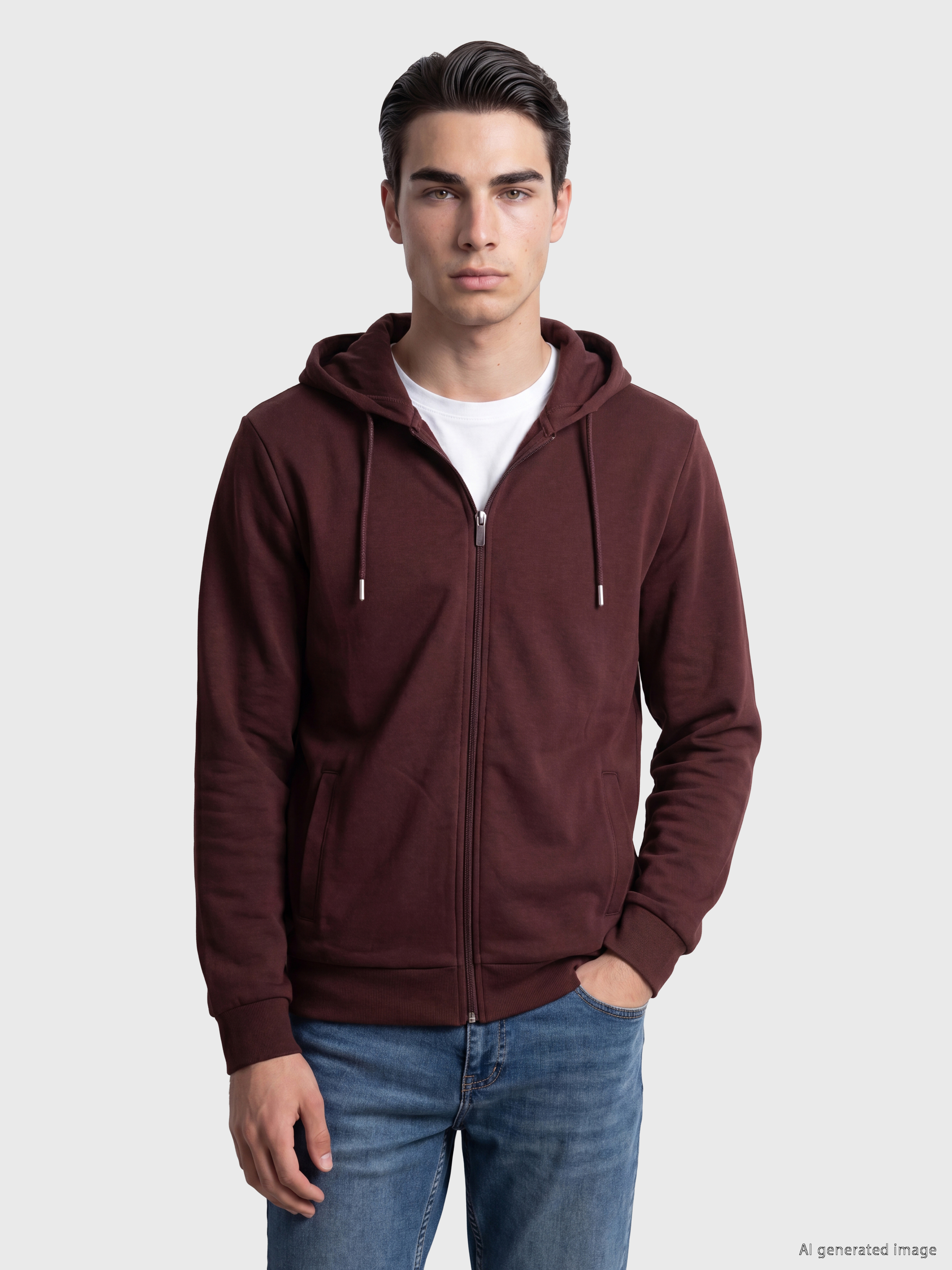 LCWAIKIKI Classic Kapüşonlu Erkek Fermuarlı Sweatshirt