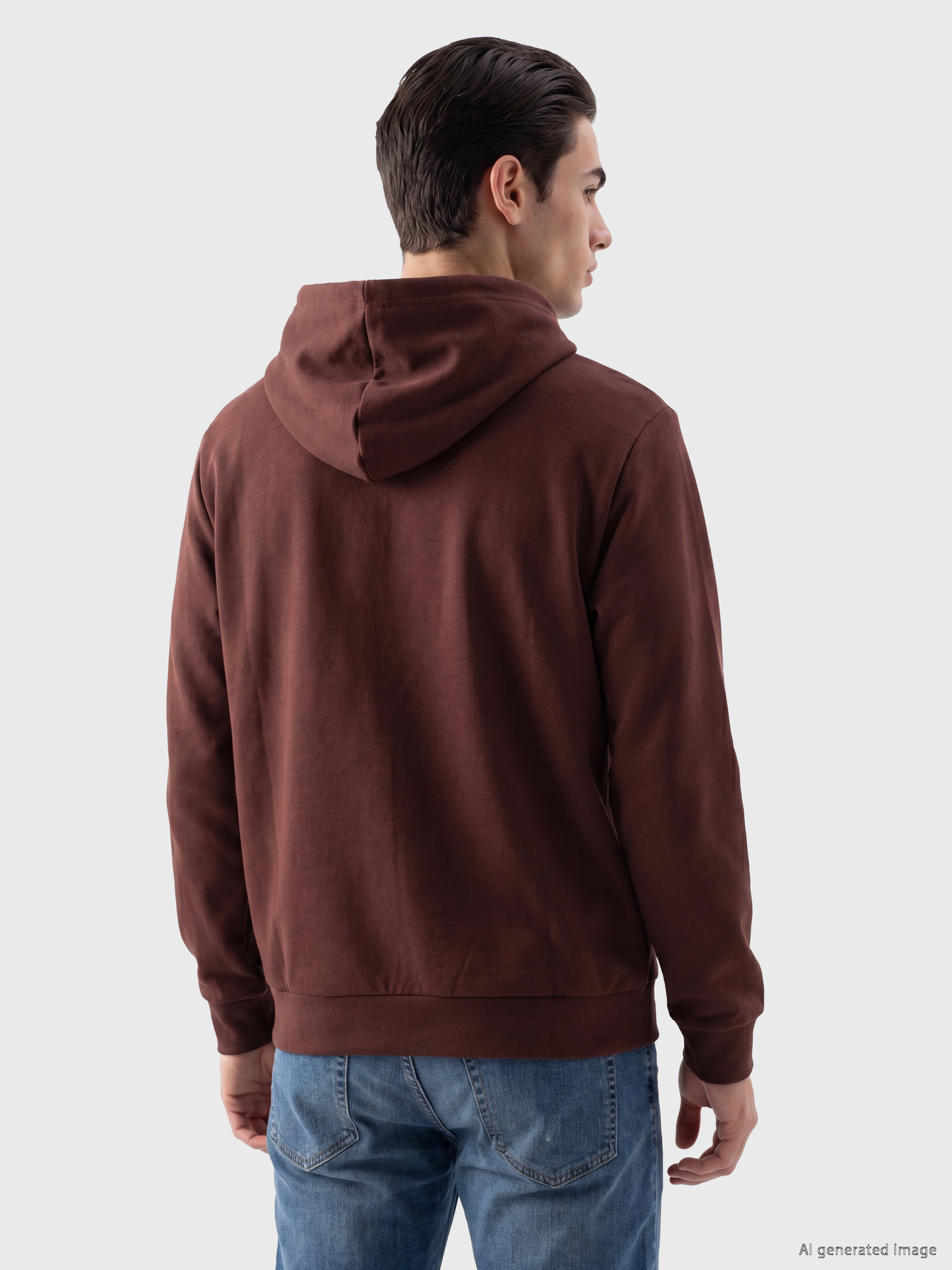 LCWAIKIKI Classic Kapüşonlu Erkek Fermuarlı Sweatshirt görsel 3