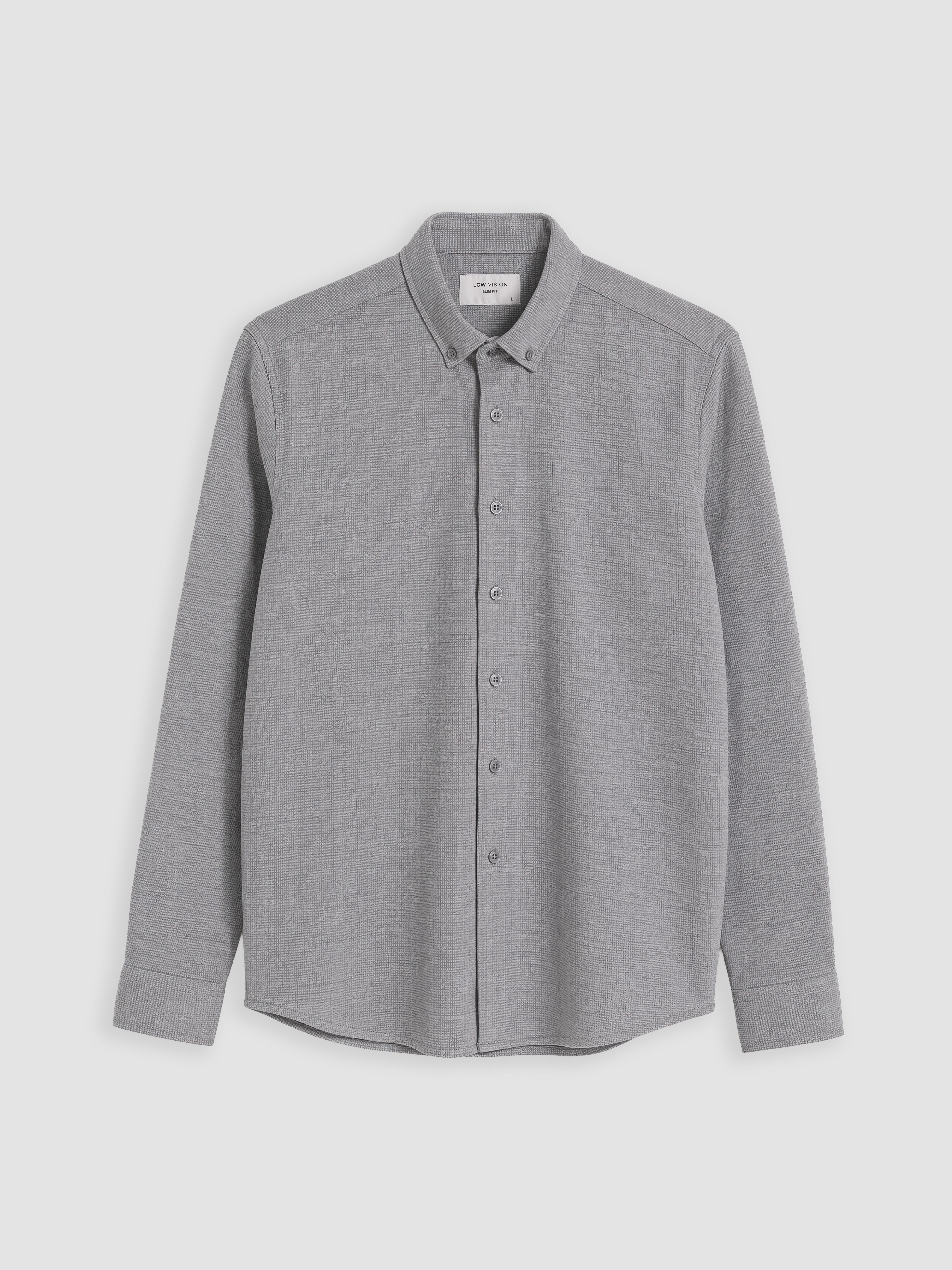 LCW Vision Slim Fit Dokulu Erkek Gömlek
