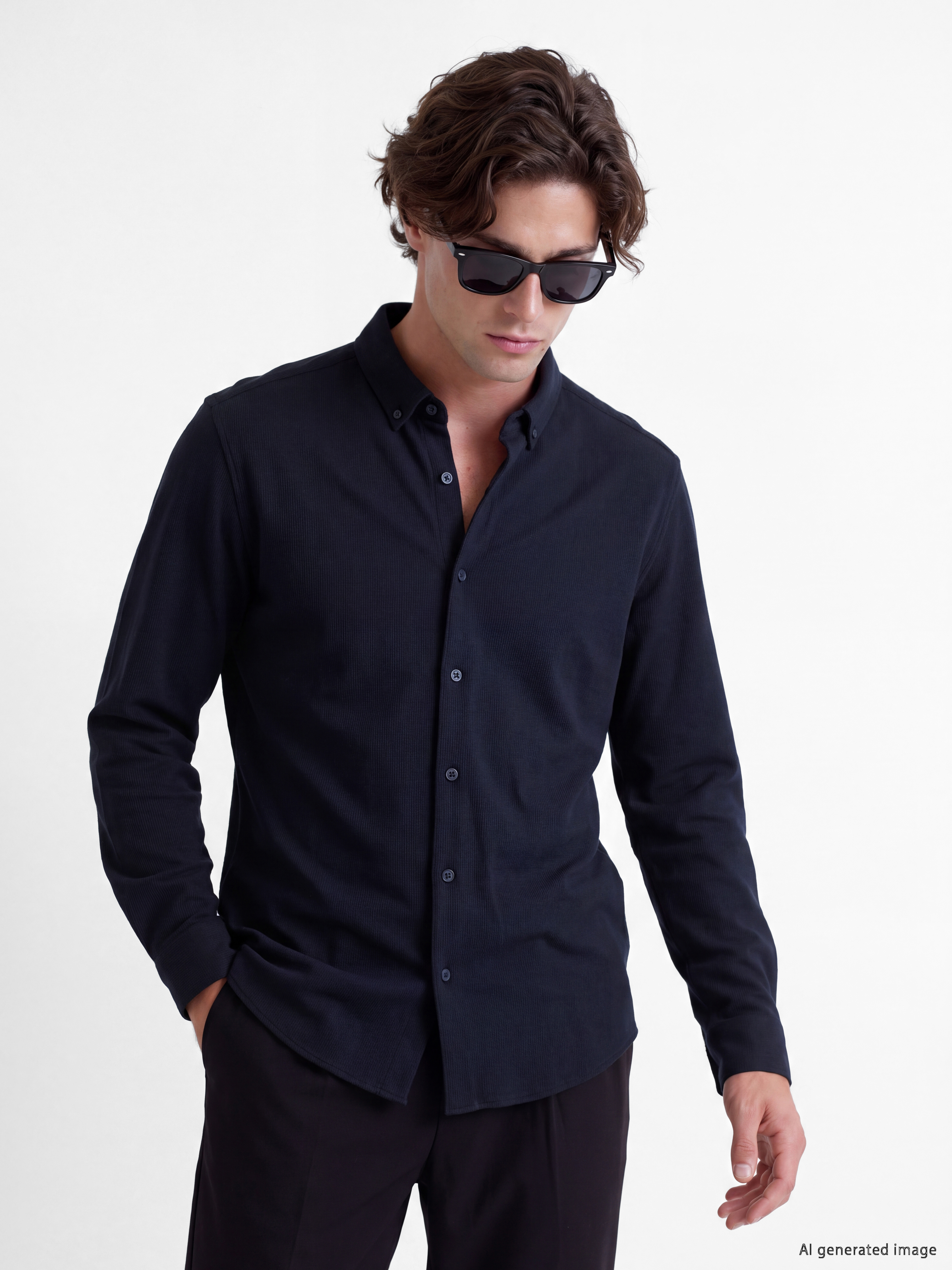LCW Vision Slim Fit Dokulu Erkek Gömlek