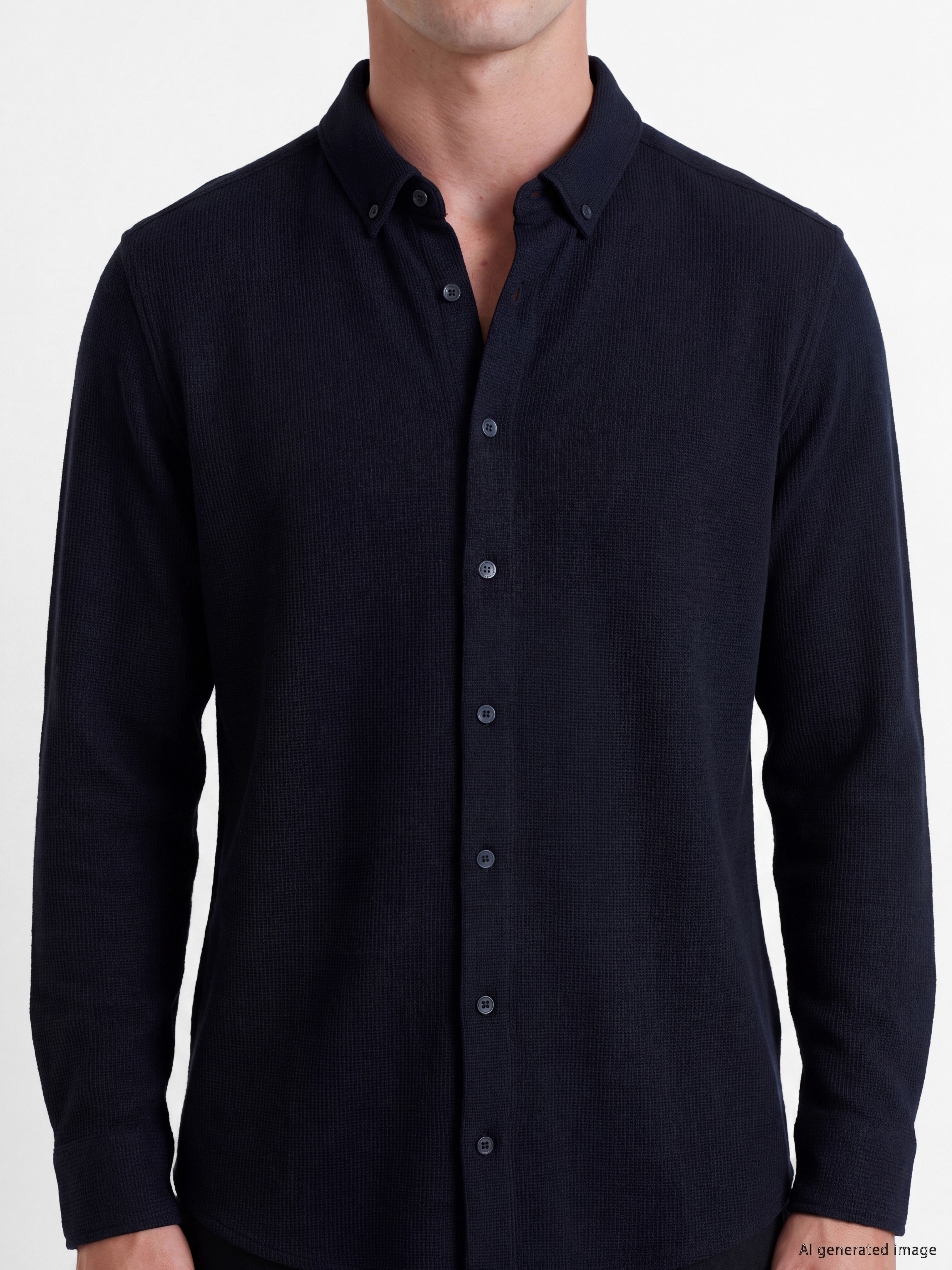 LCW Vision Slim Fit Dokulu Erkek Gömlek görsel 3