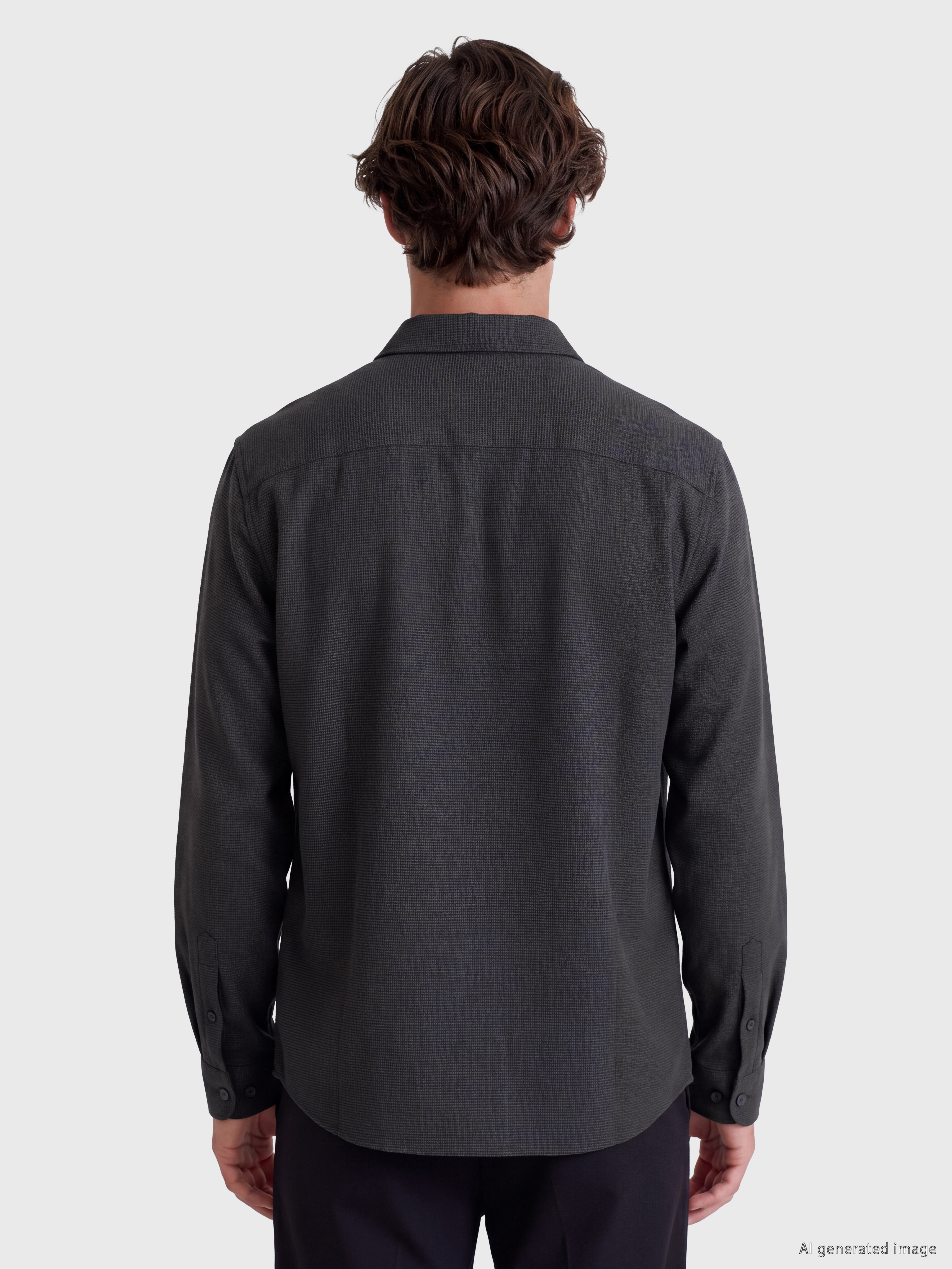 LCW Vision Slim Fit Dokulu Erkek Gömlek görsel 4