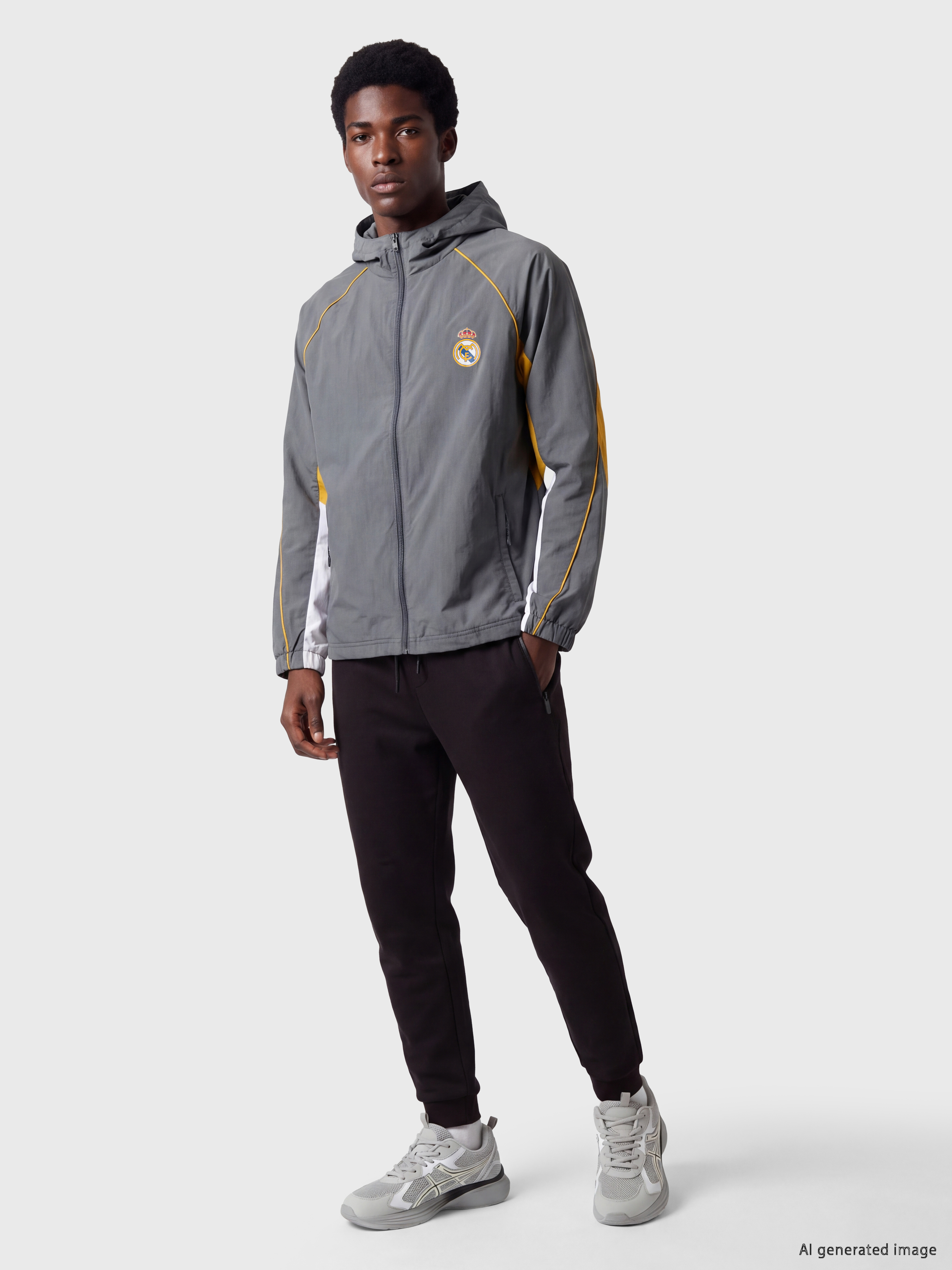 XSIDE ACTIVE Real Madrid Kapüşonlu Erkek Fermuarlı Sweatshirt görsel 2